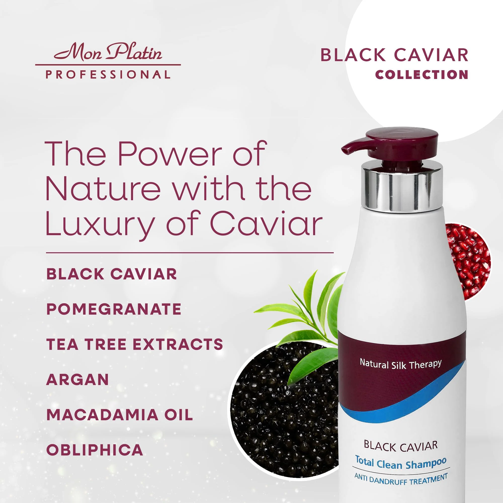Mon Platin Black Caviar Total Clean Anti-Dandruff Shampoo - 500ml (17oz) - Image 7