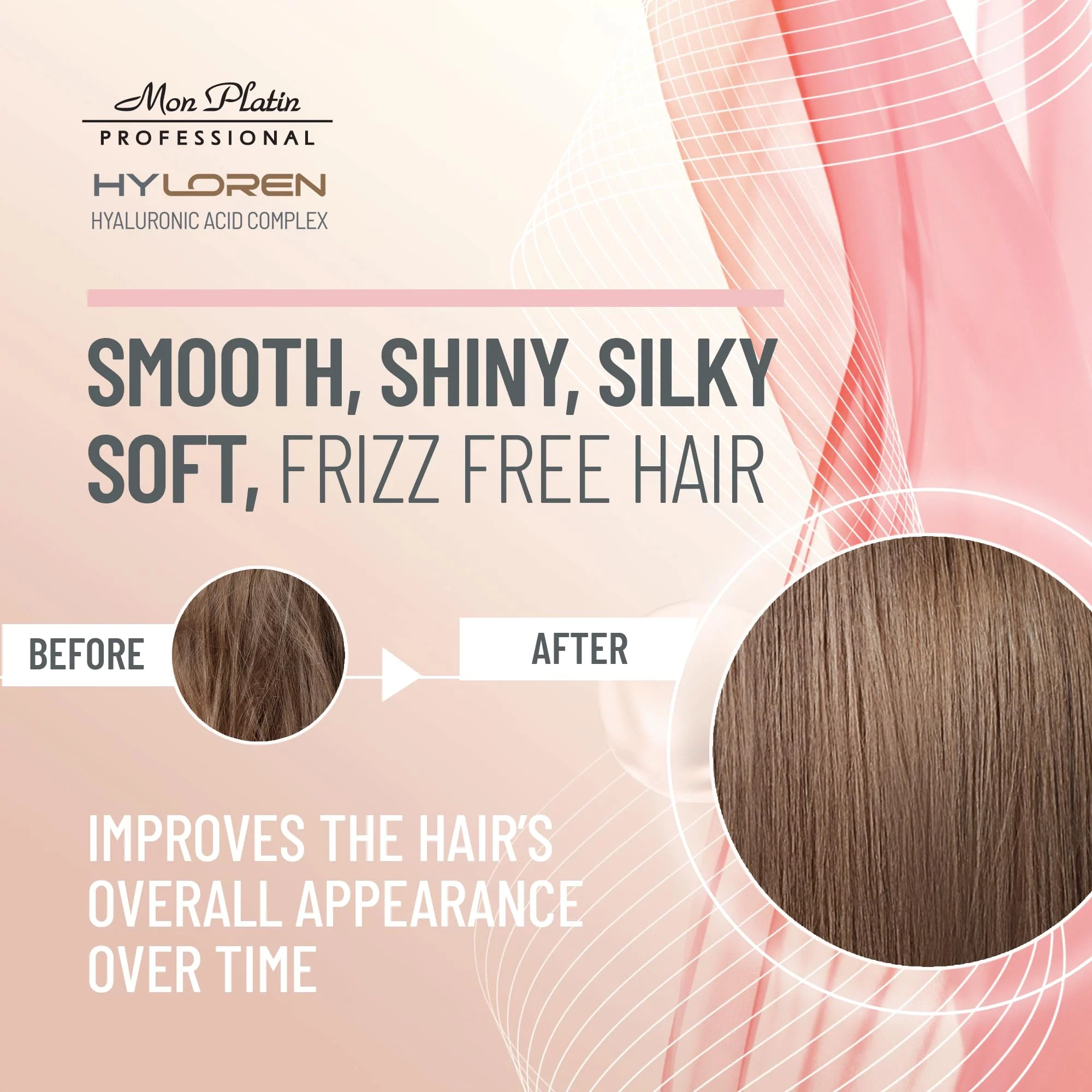 Mon Platin Hair Mask & Dream Hair Spray Bundle, Smoothing Shampoo – Deep Conditioning Anti-Frizz Formula for Straightened Hair with Glossy Shine & Heat Protection - Image 4