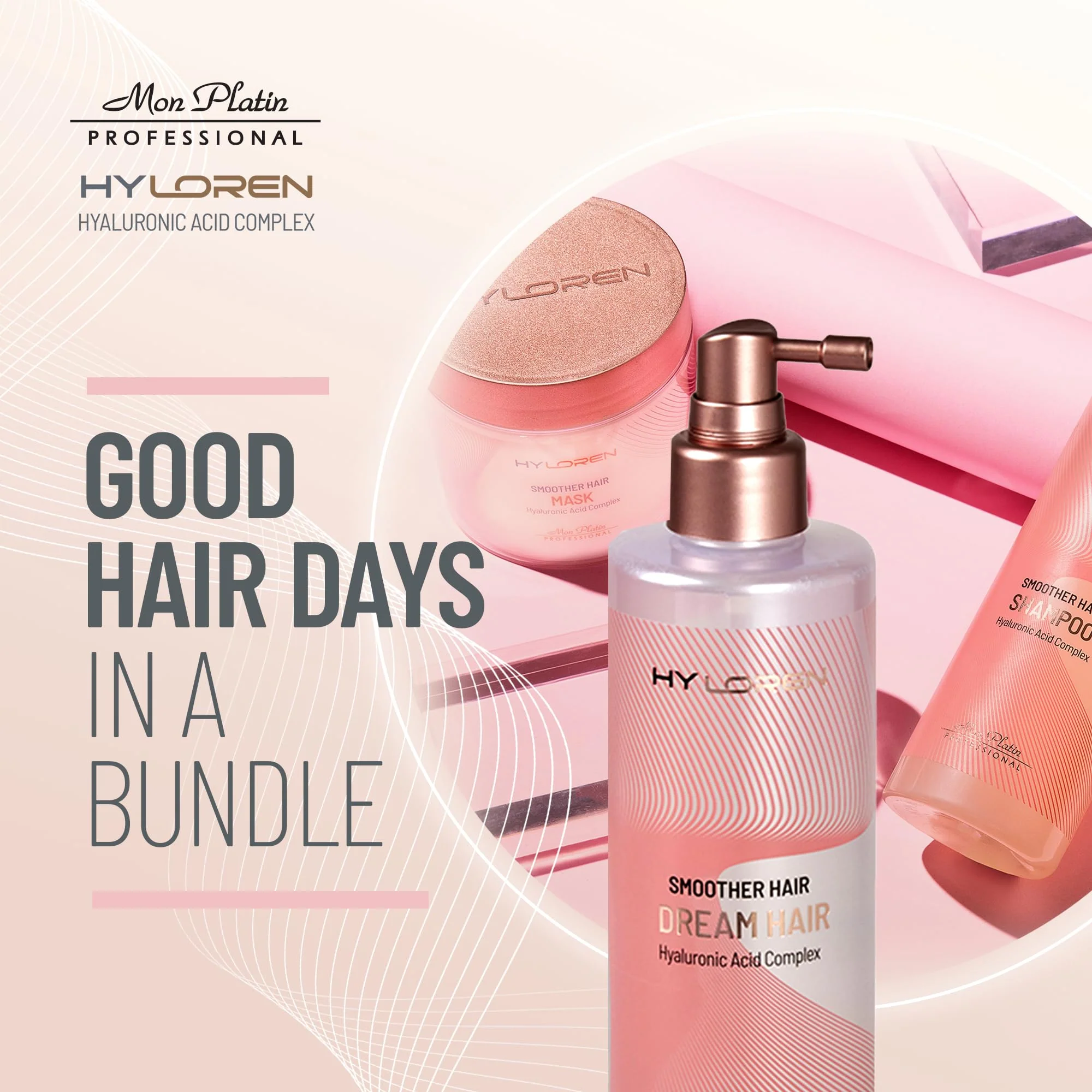 Mon Platin Hair Mask & Dream Hair Spray Bundle, Smoothing Shampoo – Deep Conditioning Anti-Frizz Formula for Straightened Hair with Glossy Shine & Heat Protection - Image 5