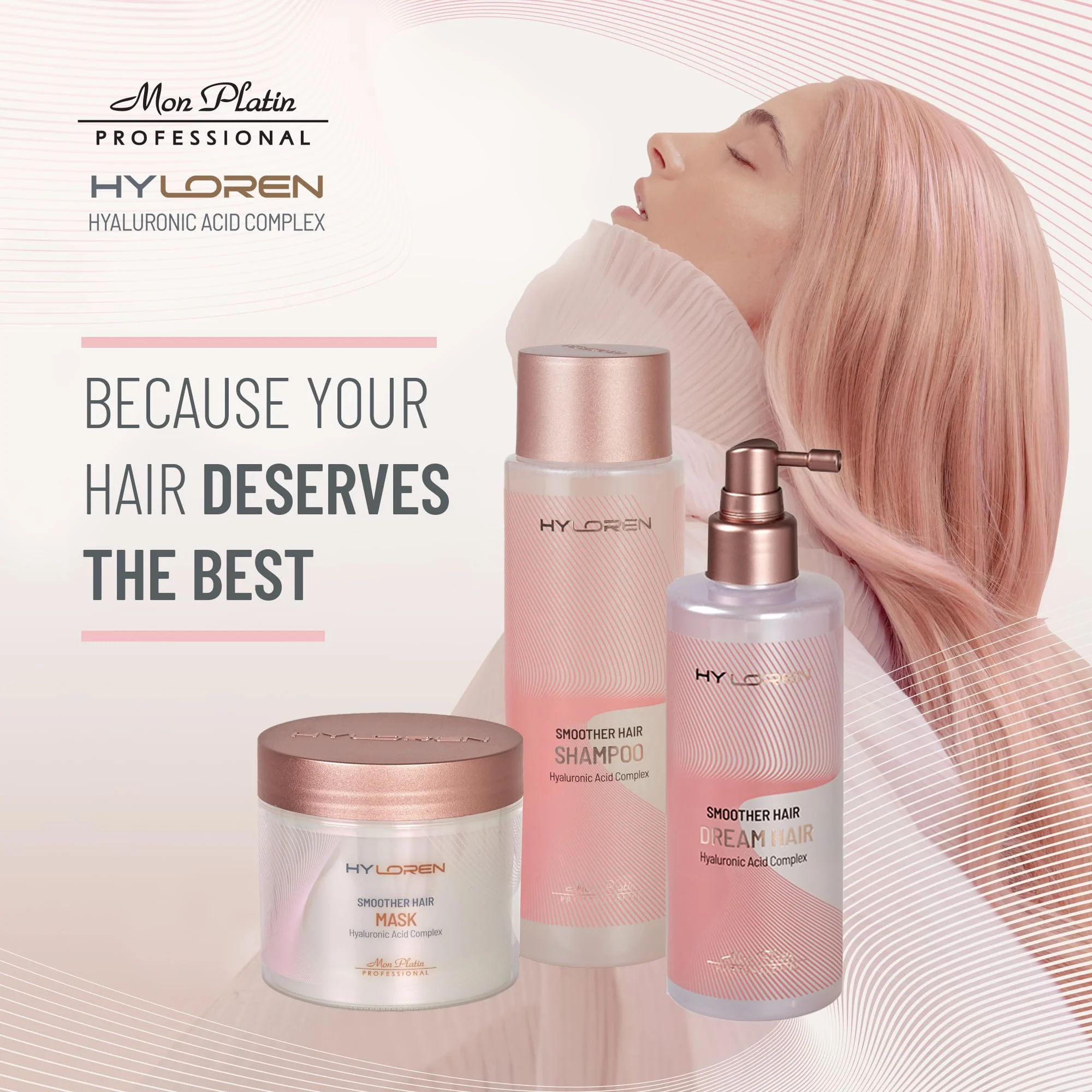 Mon Platin Hair Mask & Dream Hair Spray Bundle, Smoothing Shampoo – Deep Conditioning Anti-Frizz Formula for Straightened Hair with Glossy Shine & Heat Protection - Image 6