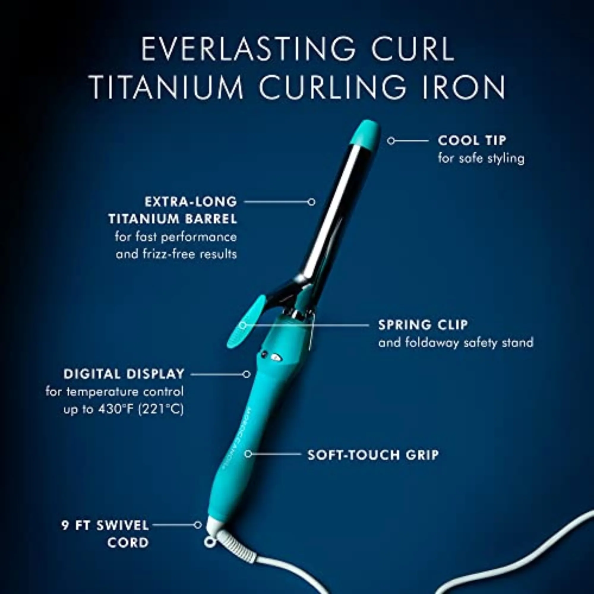 Moroccanoil Everlasting Curl Titanium Curling Iron (1-Inch Barrel) - Image 3