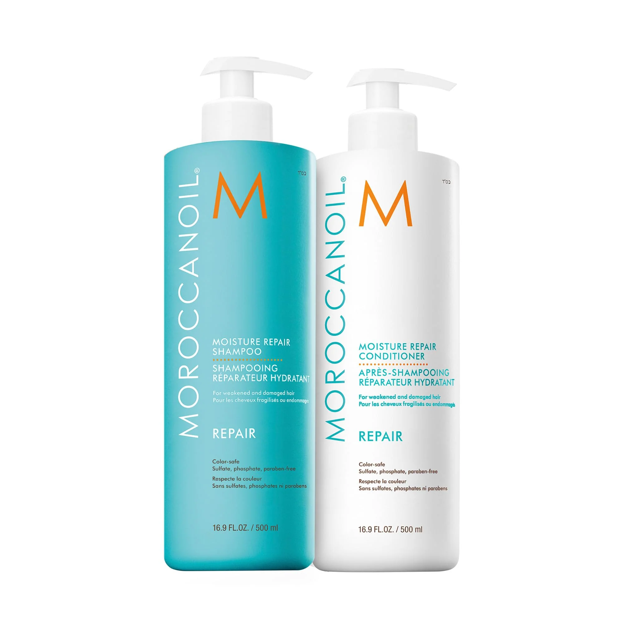 Moroccanoil Moisture Repair Shampoo & Conditioner Half-Liter Set - Image 2