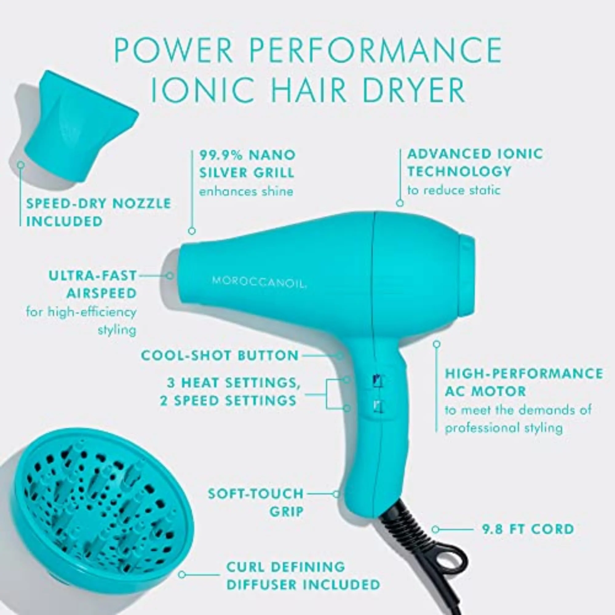 Moroccanoil Power Performance Ionic Hair Dryer - Image 3