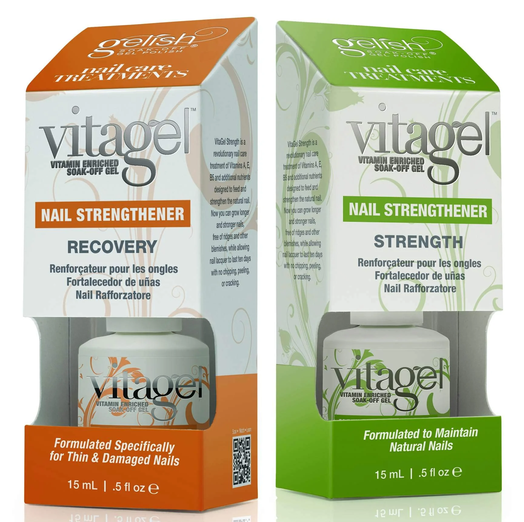 NEW Gelish Gel LED Nail Polish Vitagel Brush Strengthener and Recovery 2 Pack - Image 4