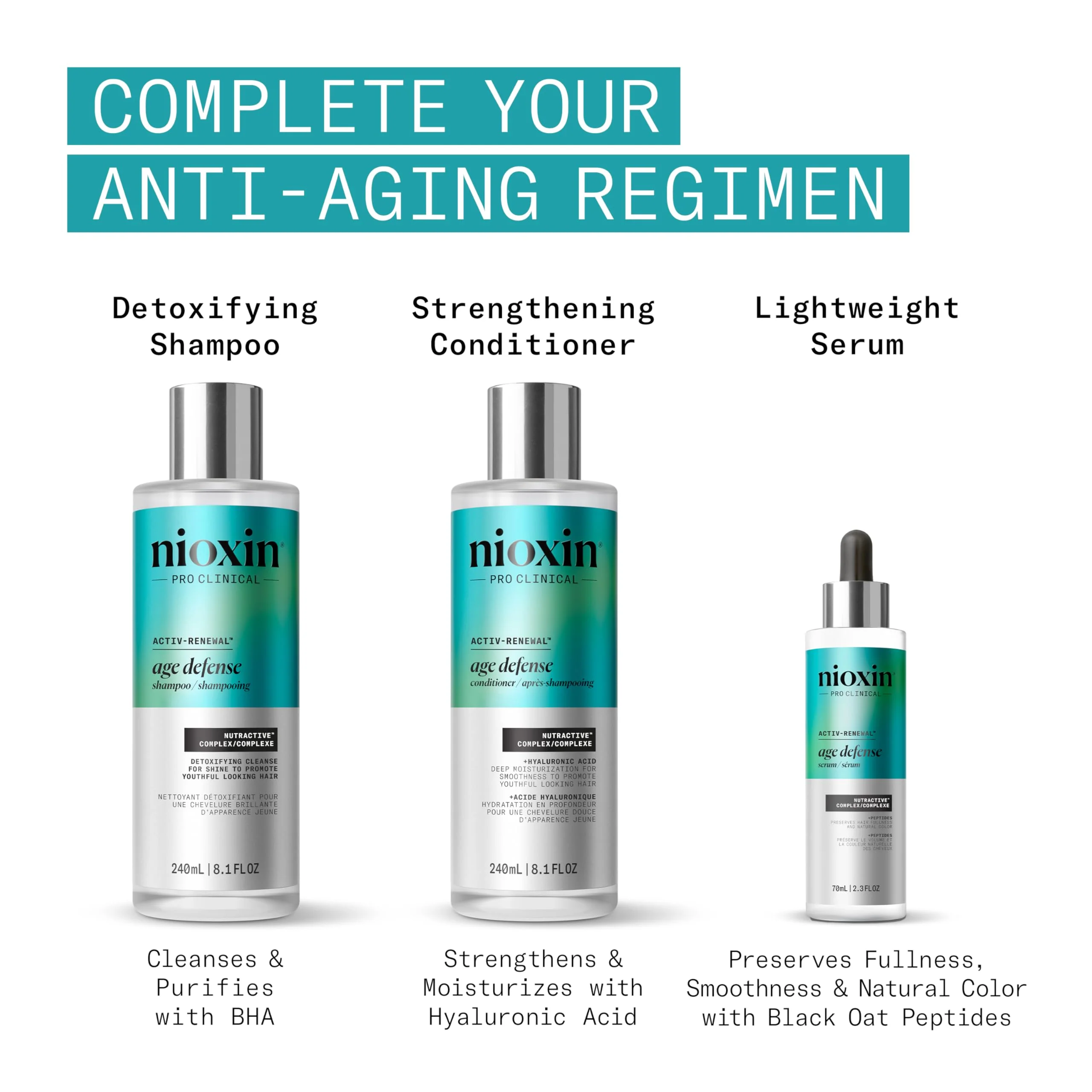 NIOXIN Age Defense Conditioner for Aging Hair | Strengthening Conditioner with Hyaluronic Acid | 8.1 Fl Oz | 240mL - Image 9