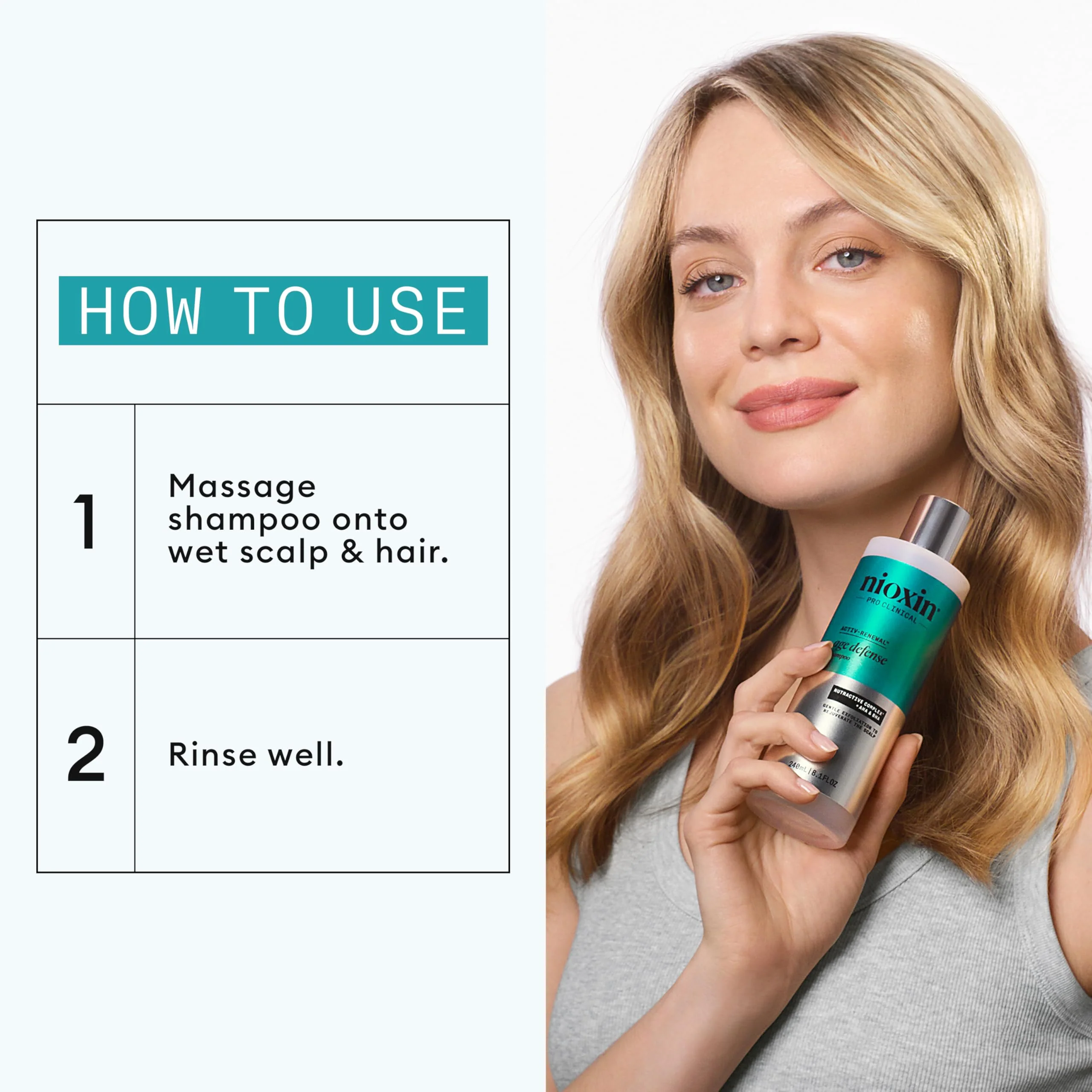 NIOXIN Age Defense Shampoo for Aging Hair | Detox Scalp Cleanser with Niacinamide | 8.1 Fl Oz | 240mL - Image 5