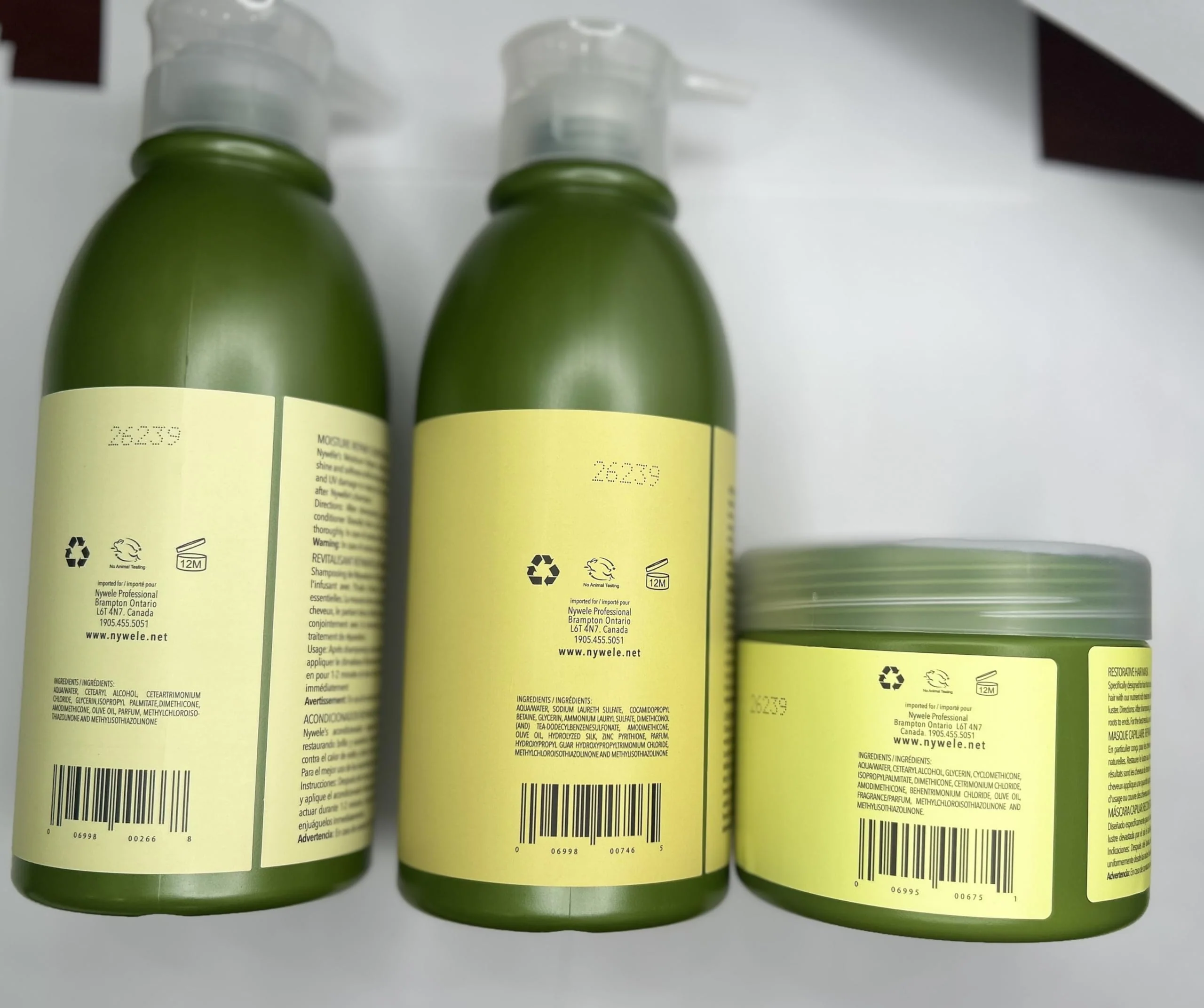 Nywele Professional Moisture Repair Shampoo & Conditioner 27oz and Hair Mask 16.9oz - Image 5