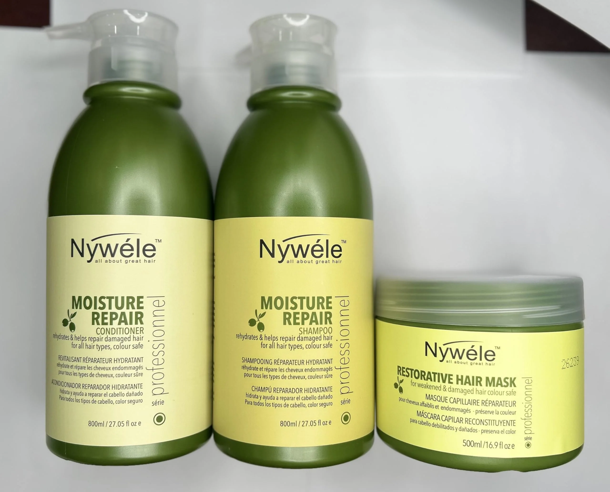 Nywele Professional Moisture Repair Shampoo & Conditioner 27oz and Hair Mask 16.9oz - Image 6