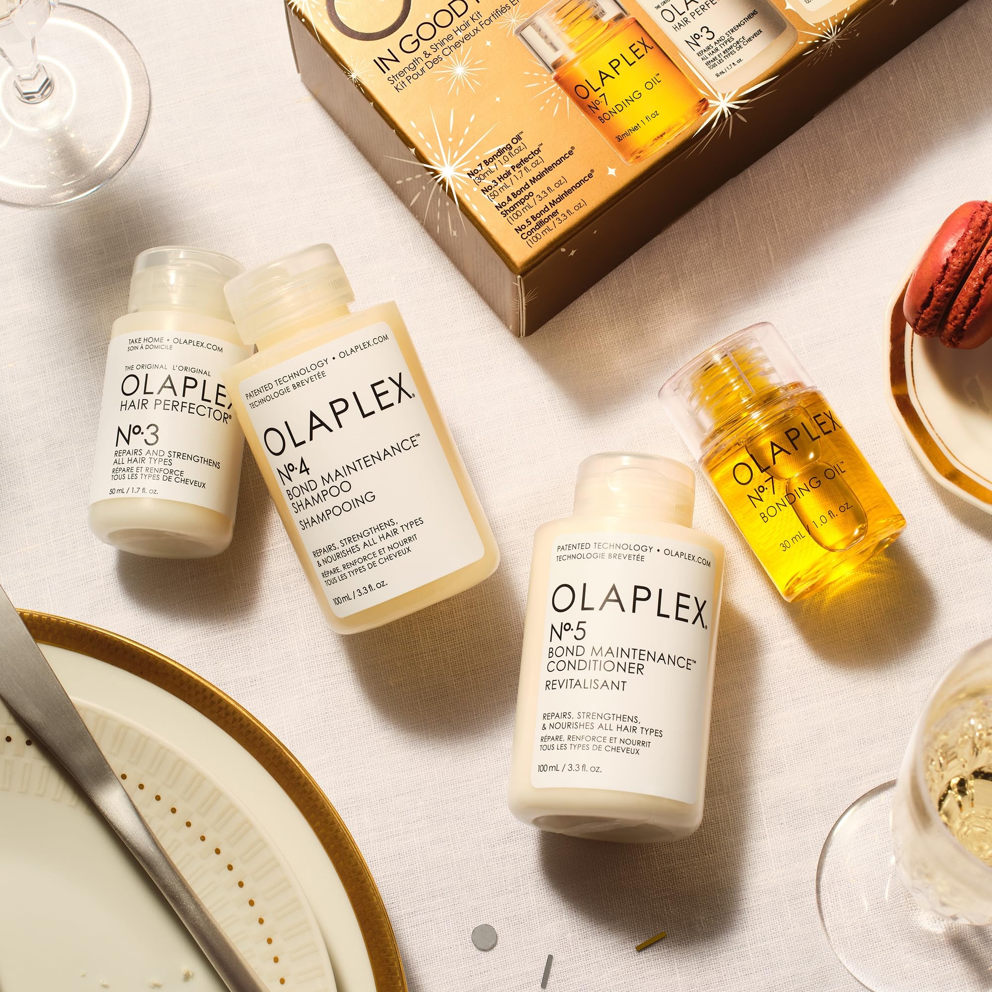 Olaplex In Good Repair Hair Kit: No. 3, 4, 5, 7, Shampoo & Conditioner Set, Hydrate, & Control Frizz (72H), Bonding Oil to Shine & Protect, Perfector to Strengthen & Reverse Damage - Image 3