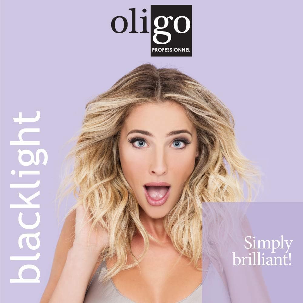 Oligo Professionnel - Blacklight 18-in-1 Violet Hair Beautifier for blondes- Vegan - Eliminate yellow tones - Anti frizz- Leave-in Toning Conditioner - Detangling Hydrating Spray - Argan Oil -8.5 oz - Image 4