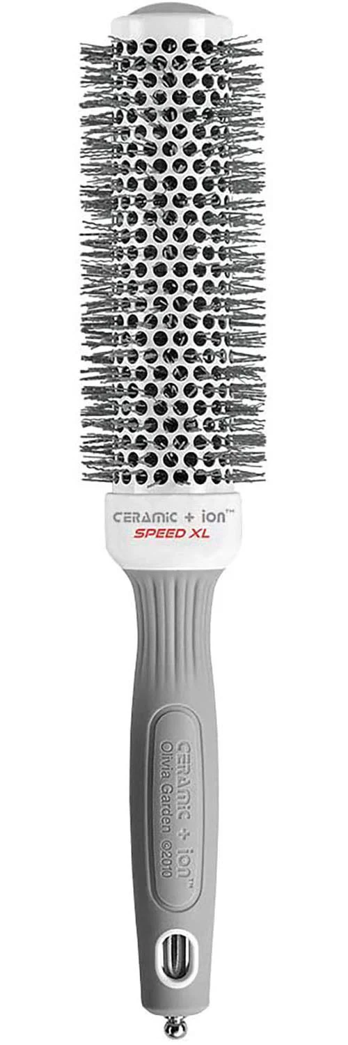 Olivia Garden Ceramic + Ion Speed XL - Extra-Long Round Thermal Hair Brush - Not Electrical - Professional Blowout Brush for Normal to Thick Hair - 1 3/8"- Diameter Barrel - CIXL-35