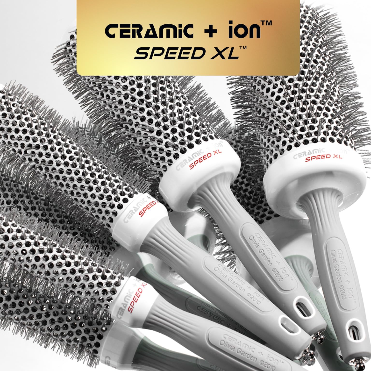 Olivia Garden Ceramic + Ion Speed XL - Extra-Long Round Thermal Hair Brush - Not Electrical - Professional Blowout Brush for Normal to Thick Hair - 1 3/8"- Diameter Barrel - CIXL-35 - Image 7