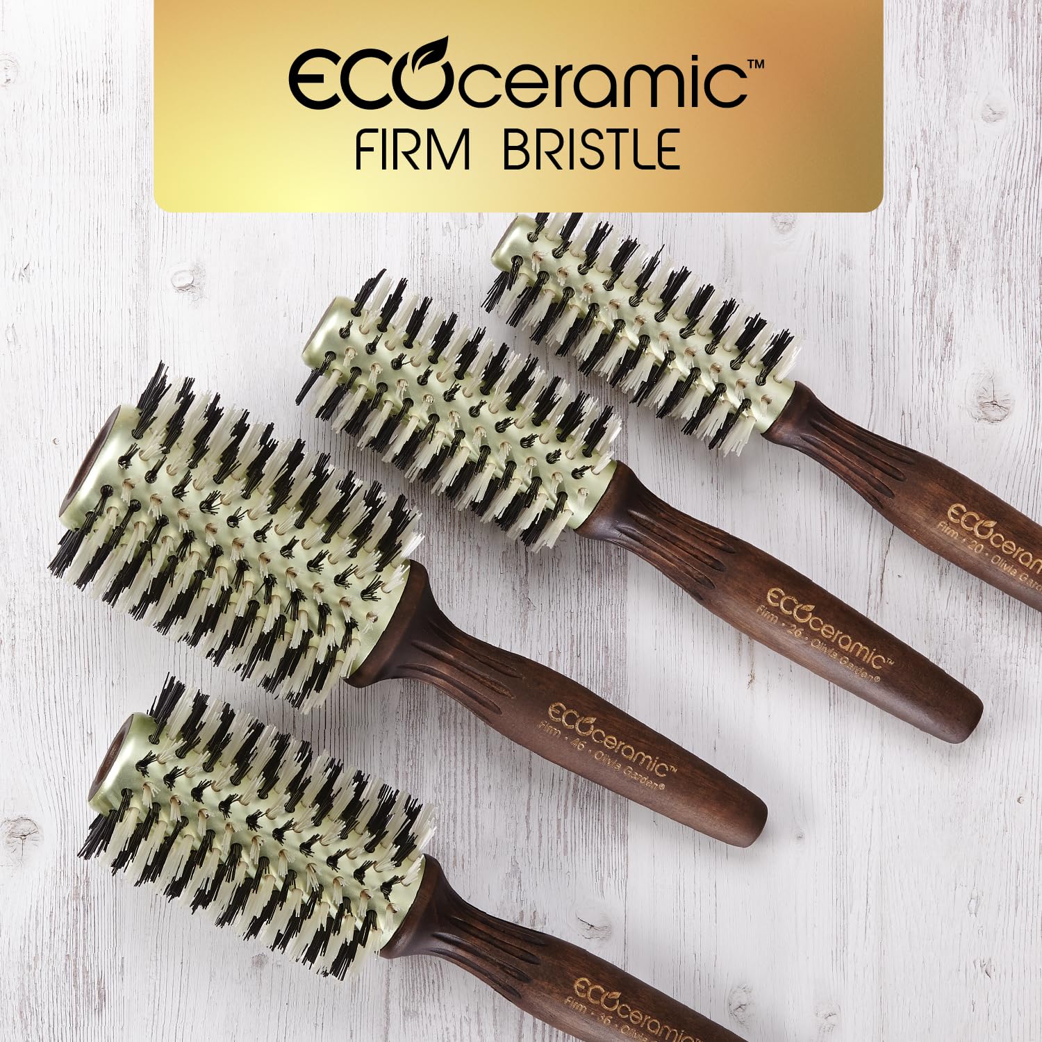 Olivia Garden Ecoceramic Firm Bristles Round Thermal Hair Brush (1 3/4") - Image 6