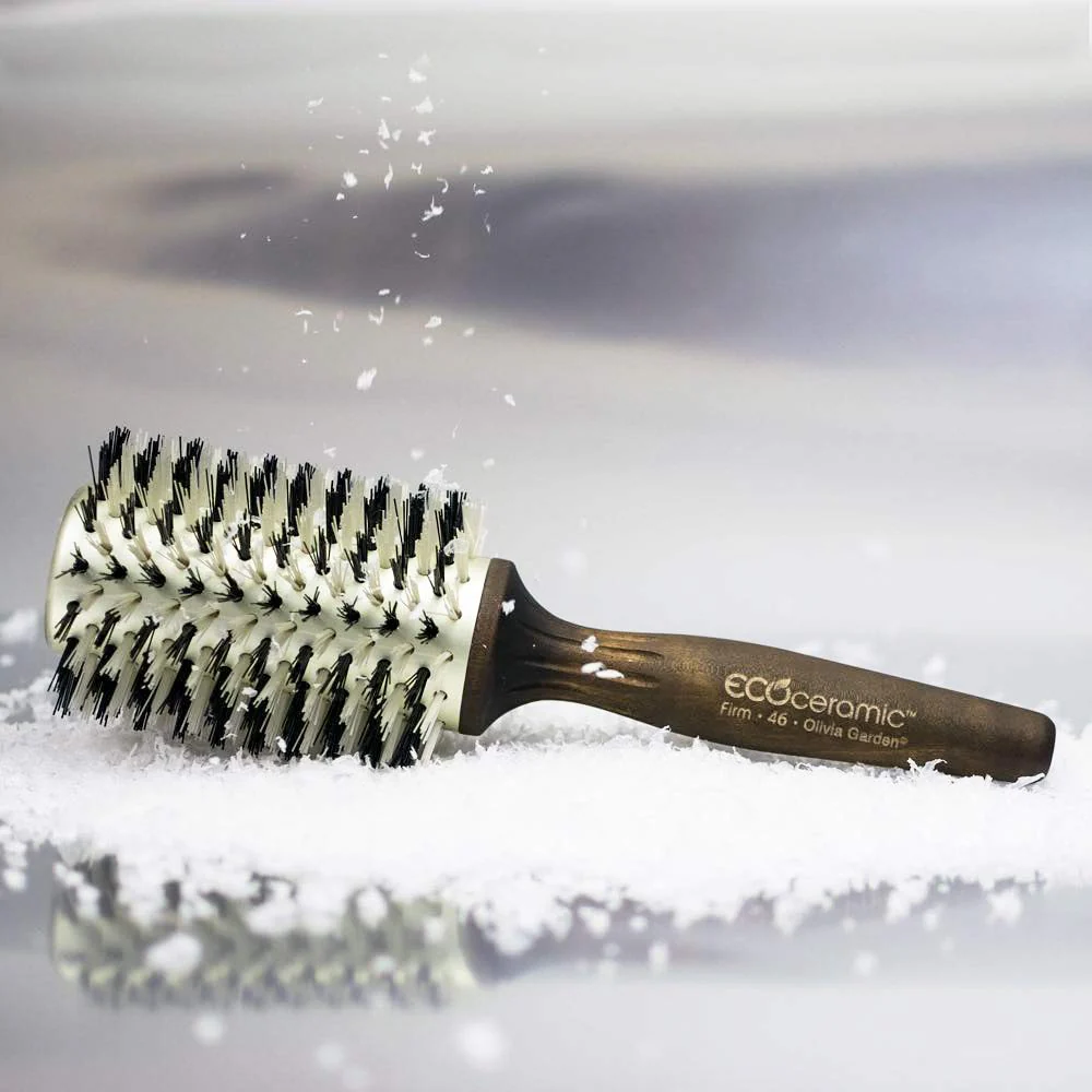 Olivia Garden Ecoceramic Firm Bristles Round Thermal Hair Brush (1 3/4") - Image 7