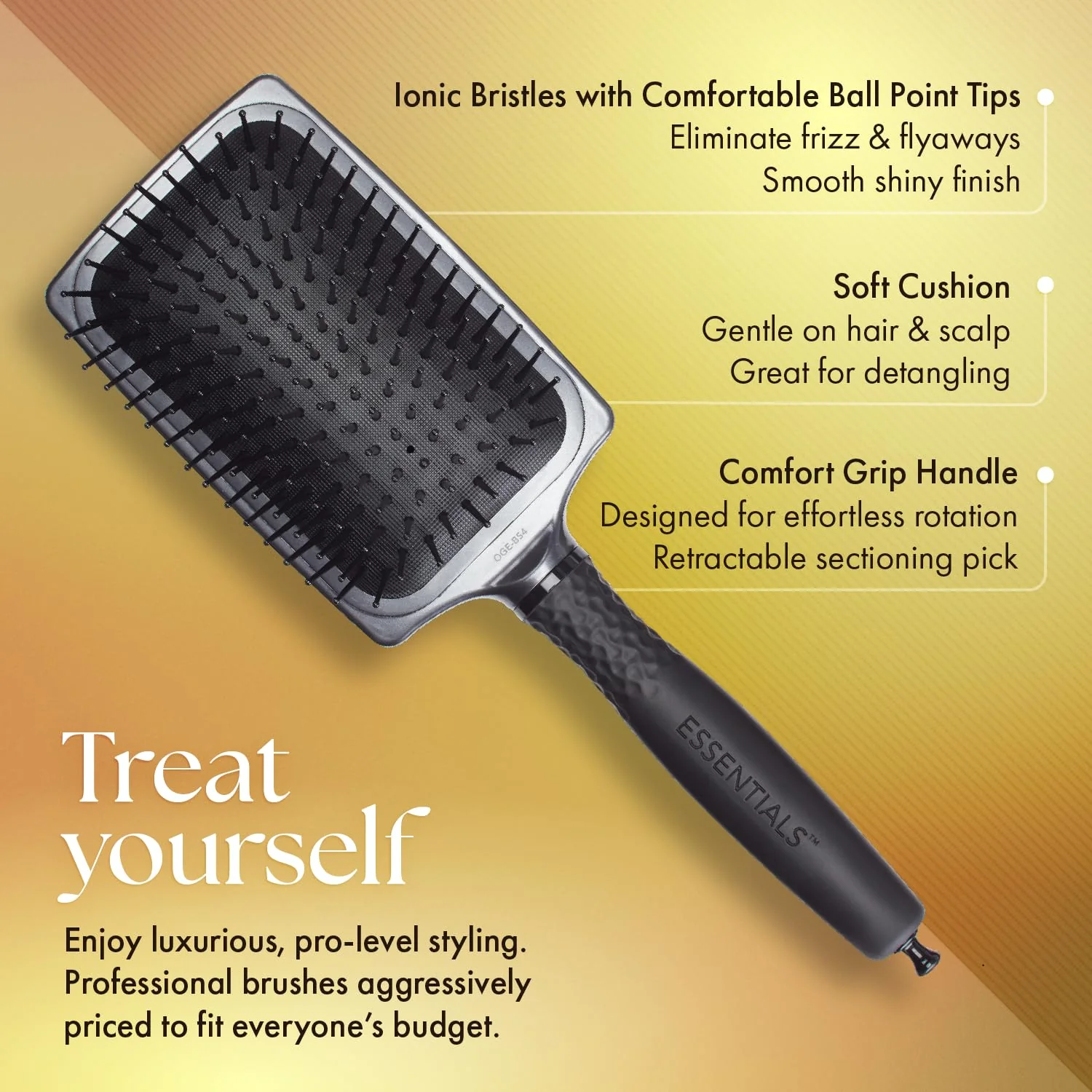 Olivia Garden ESSENTIALS Styling Large Paddle brush - Image 4