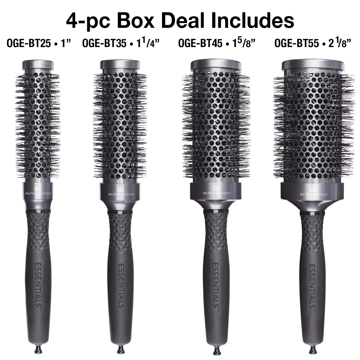 Olivia Garden ESSENTIALS Thermal 4-pc box deal: OGE-BT55, OGE-BT45, OGE-BT35, OGE-BT25 + box - Image 2
