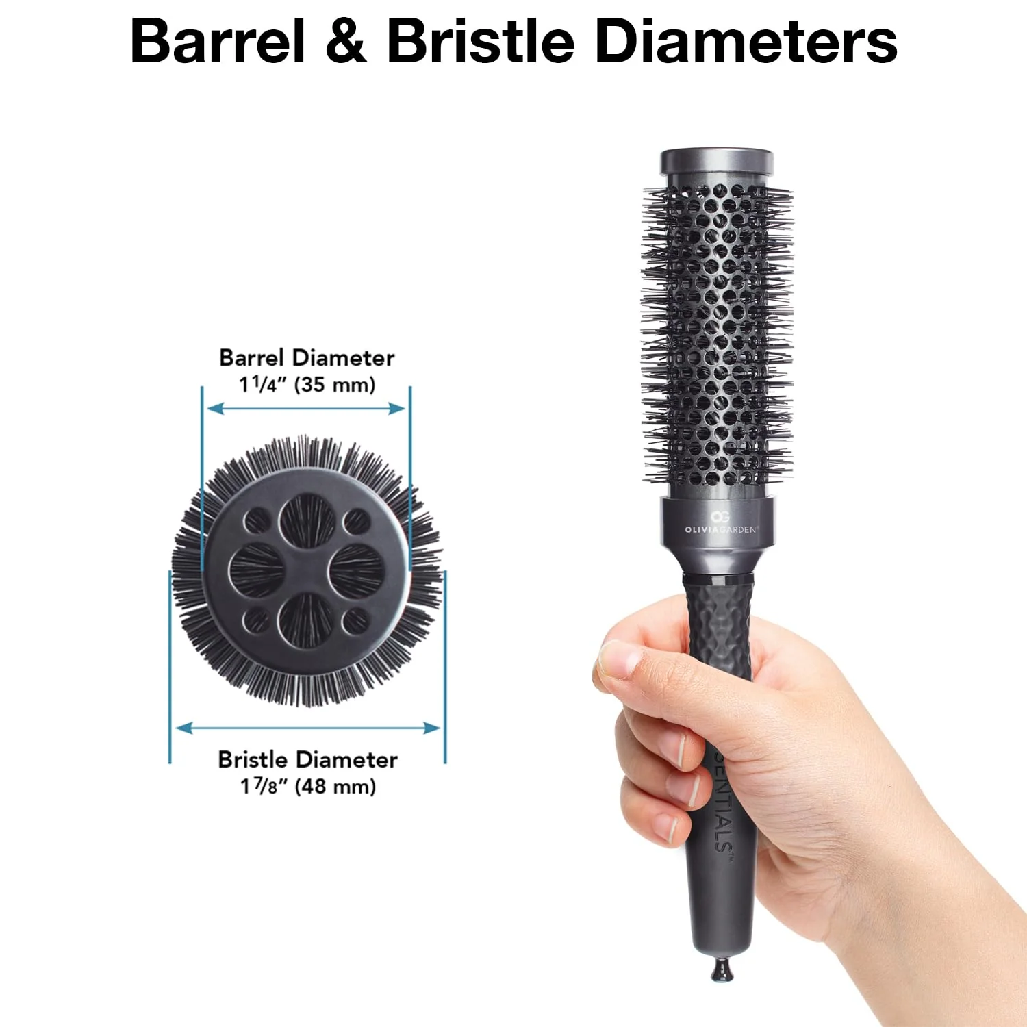 Olivia Garden ESSENTIALS Thermal brush 1 1/4" (35 mm) - Image 2