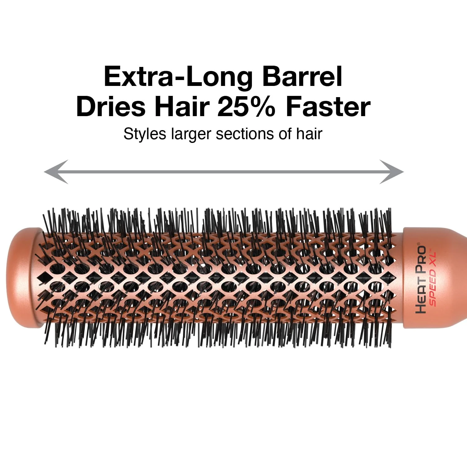 Olivia Garden HeatPro Speed XL - Extra-Long Thermal Round Hair Brush - Not Electrical - Professional Ceramic Blowout Brush for Normal to Thick Hair – 1 1/4" - Image 3