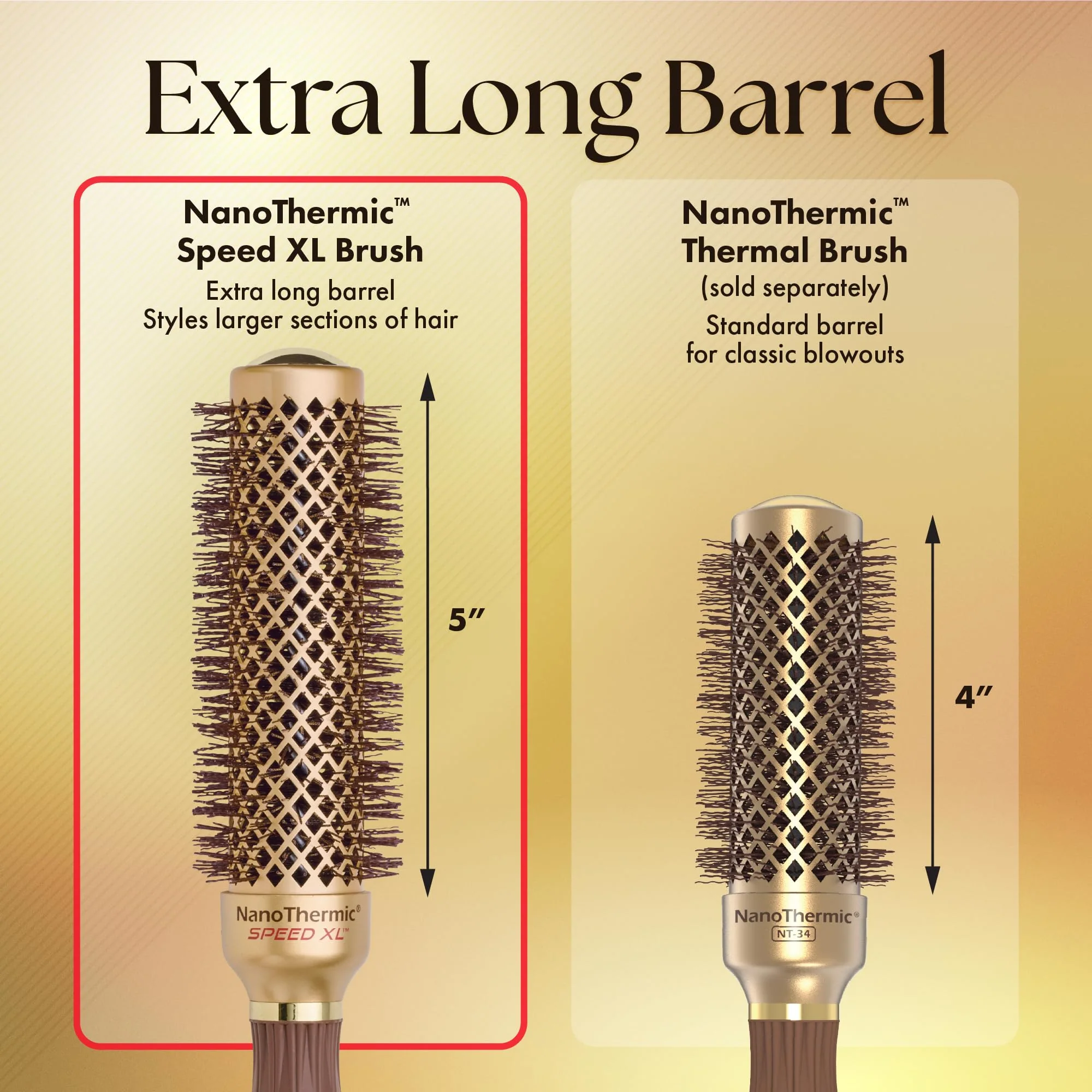 Olivia Garden NanoThermic Ceramic + Ion Speed XL Round Thermal Hair Brush - Not Electrical - Professional Blowout Brush for Normal to Thick Hair - 1 1/4"-Diameter Barrel - NTXL-34 - Image 3