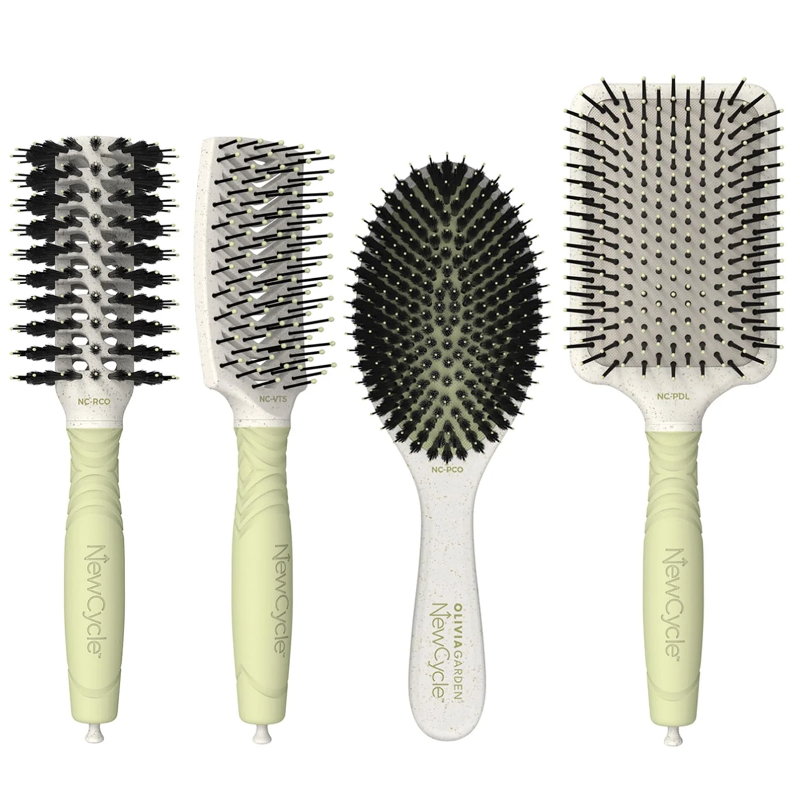 Olivia Garden NewCycle Ionic bristles Cushion Hair Brush and made from 100% recycled material (except bristles and cushion)