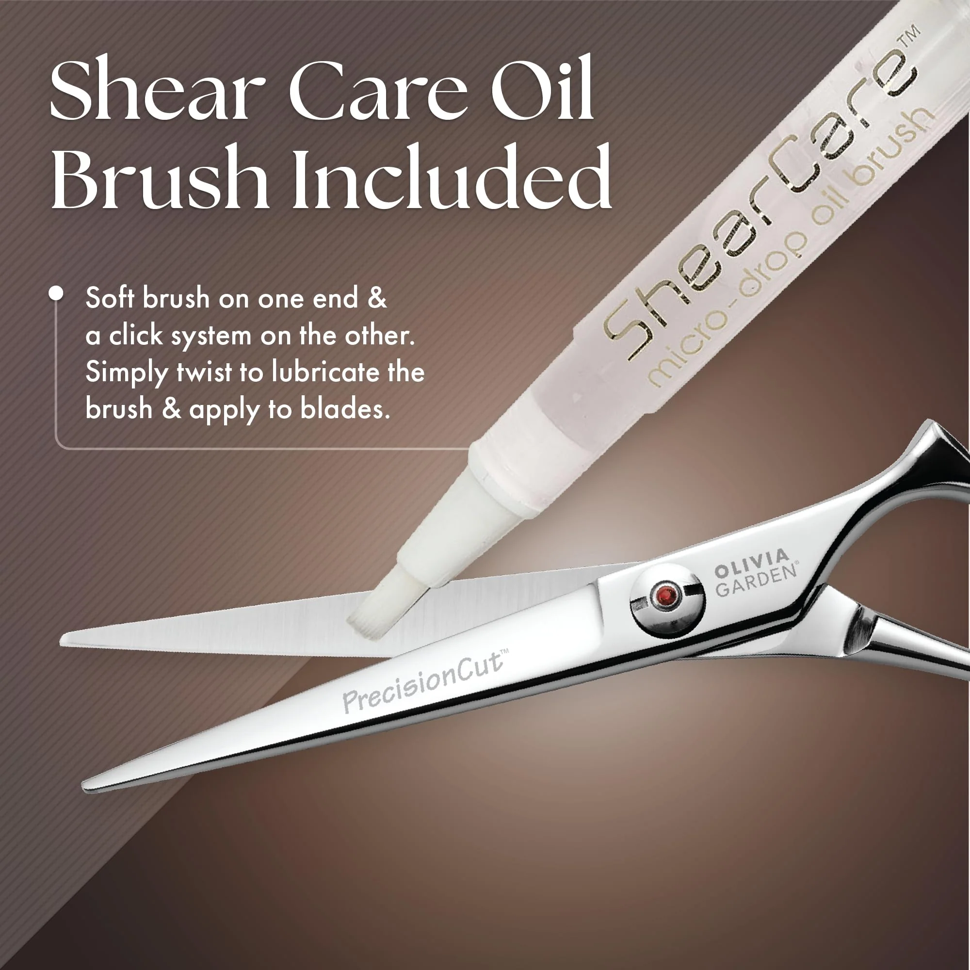 Olivia Garden PrecisionCut Professional Hairdressing Shears Intro Case - With The Edge Razor - 6 Items, 5" - Image 5