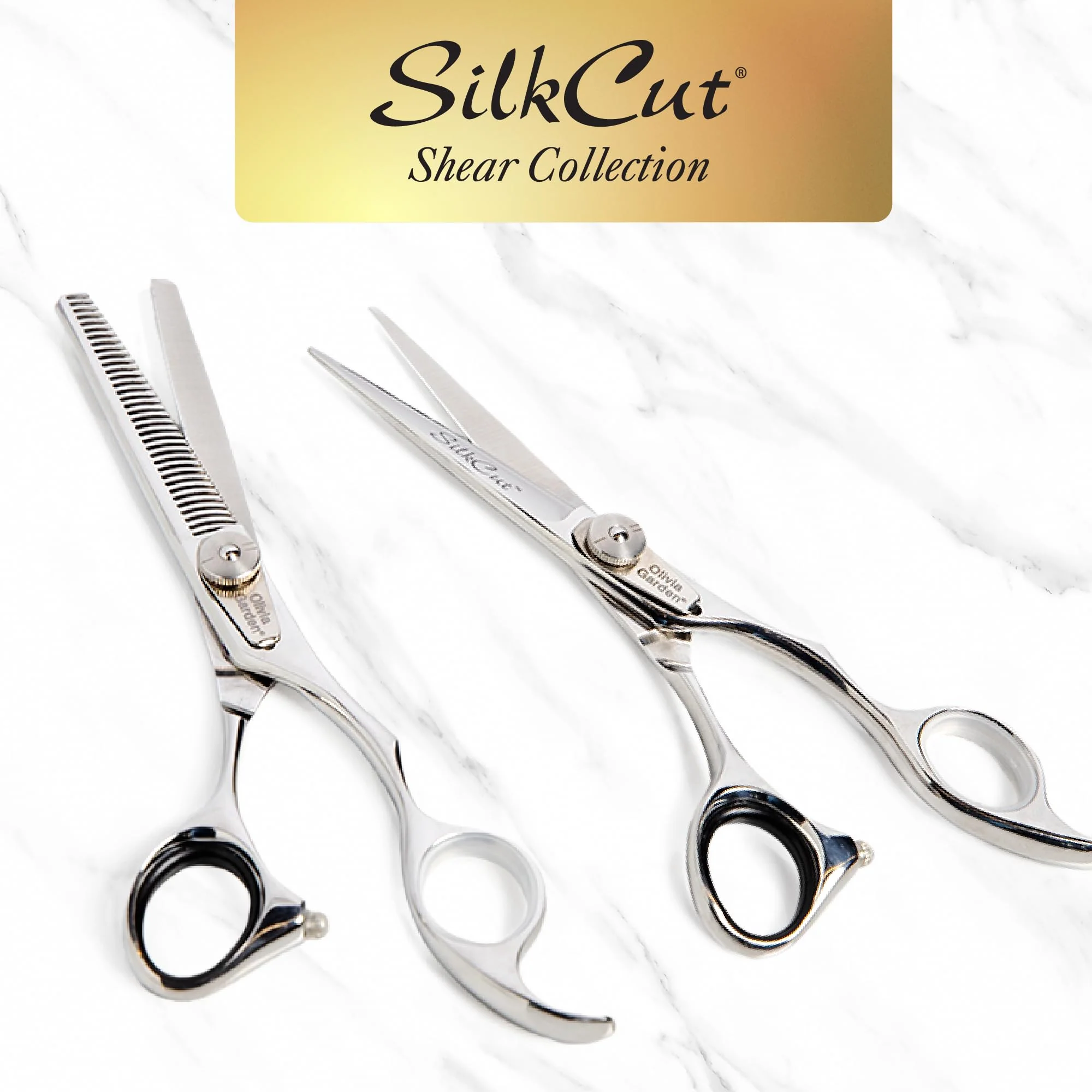 Olivia Garden SilkCut Shears Intro Kit - Includes Professional Hair Cutting Shears, Thinner, Case, and Accessories - 5" Razor Sharp Left-Handed Scissors - SKC01LH - Image 6