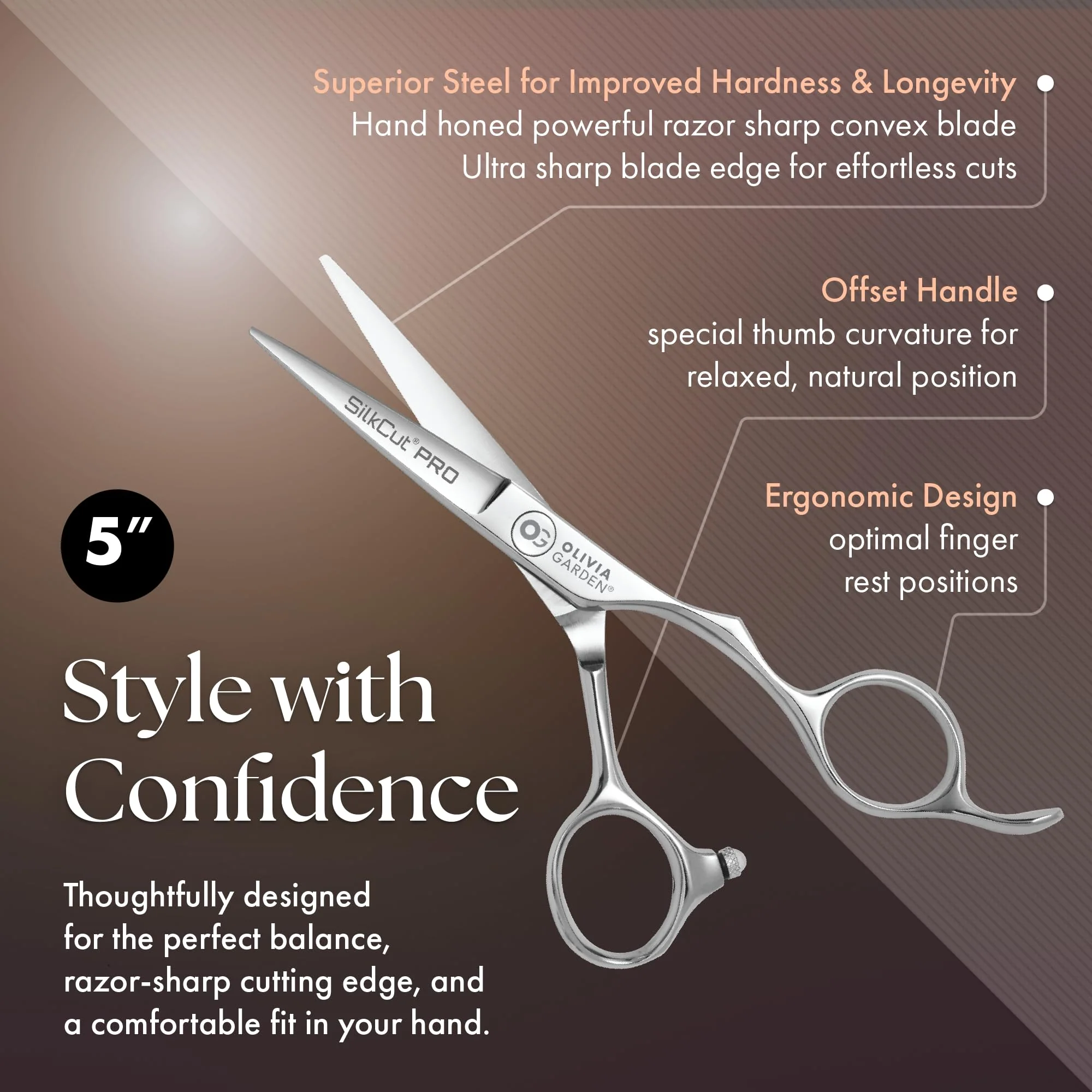 Olivia Garden SilkCutPro Shear and Thinner Zipper case deal (5" contains: SKP-50, SKP-T635) - Image 3