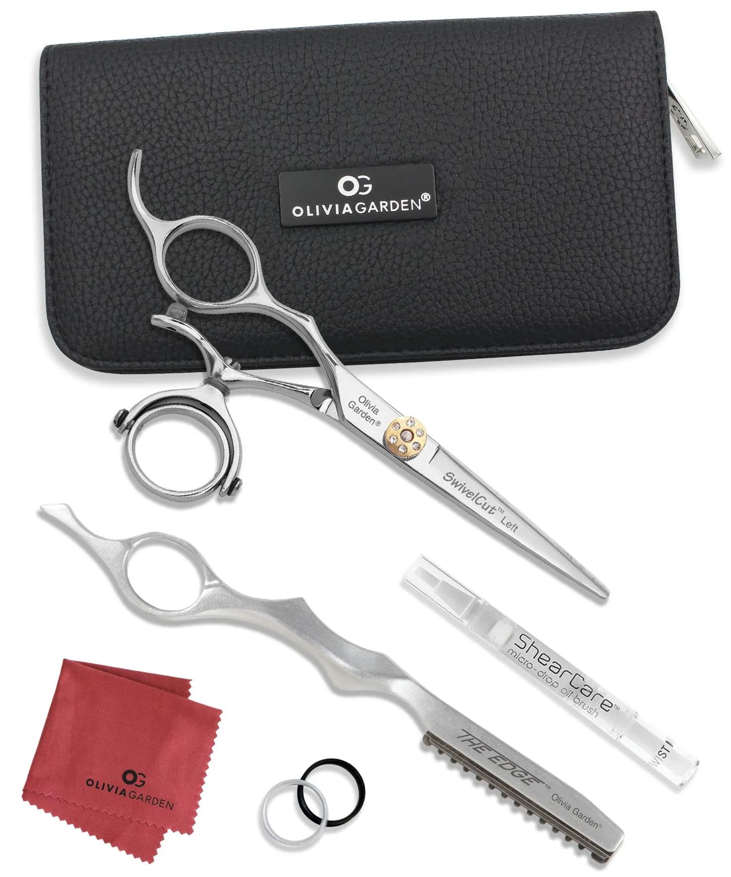 Olivia Garden SwivelCut Professional Hairdressing Shears Intro Case Deal - Left Handed (5.75")