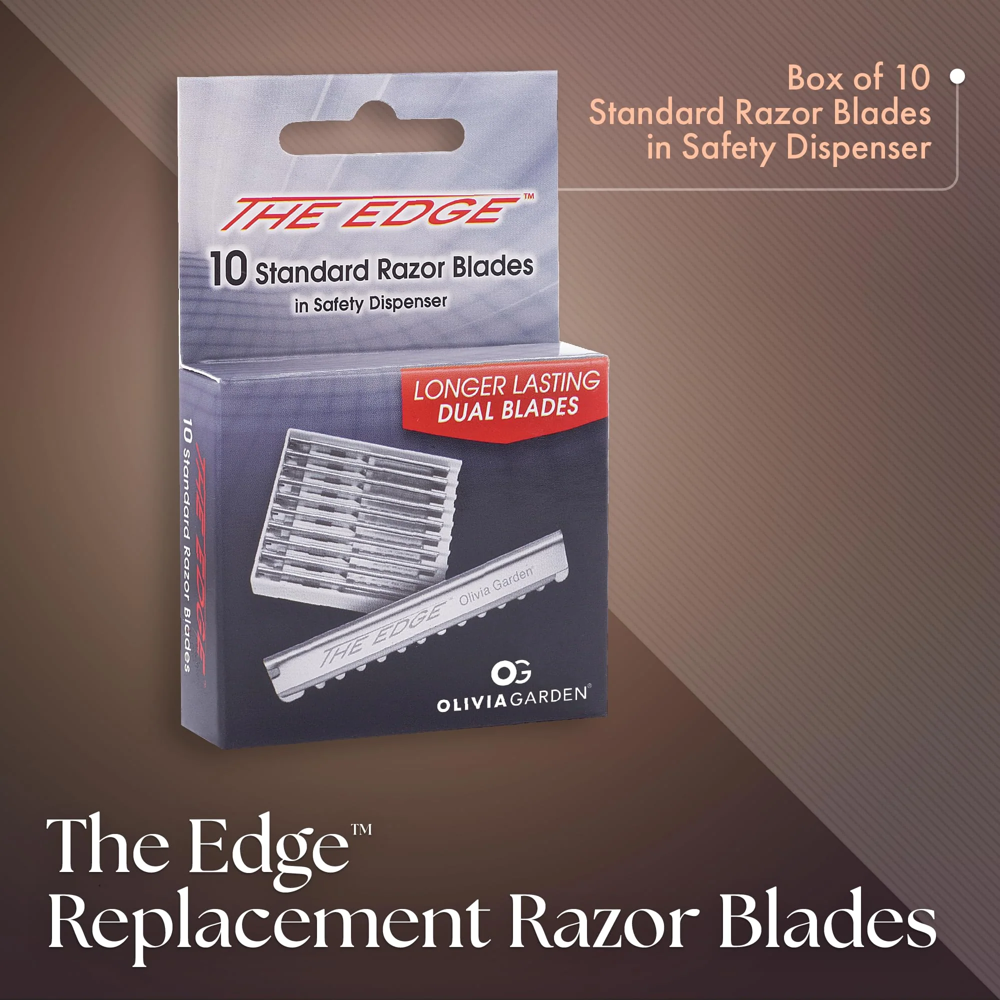 Olivia Garden The Edge™ - box of 10 replacement blades - Image 2