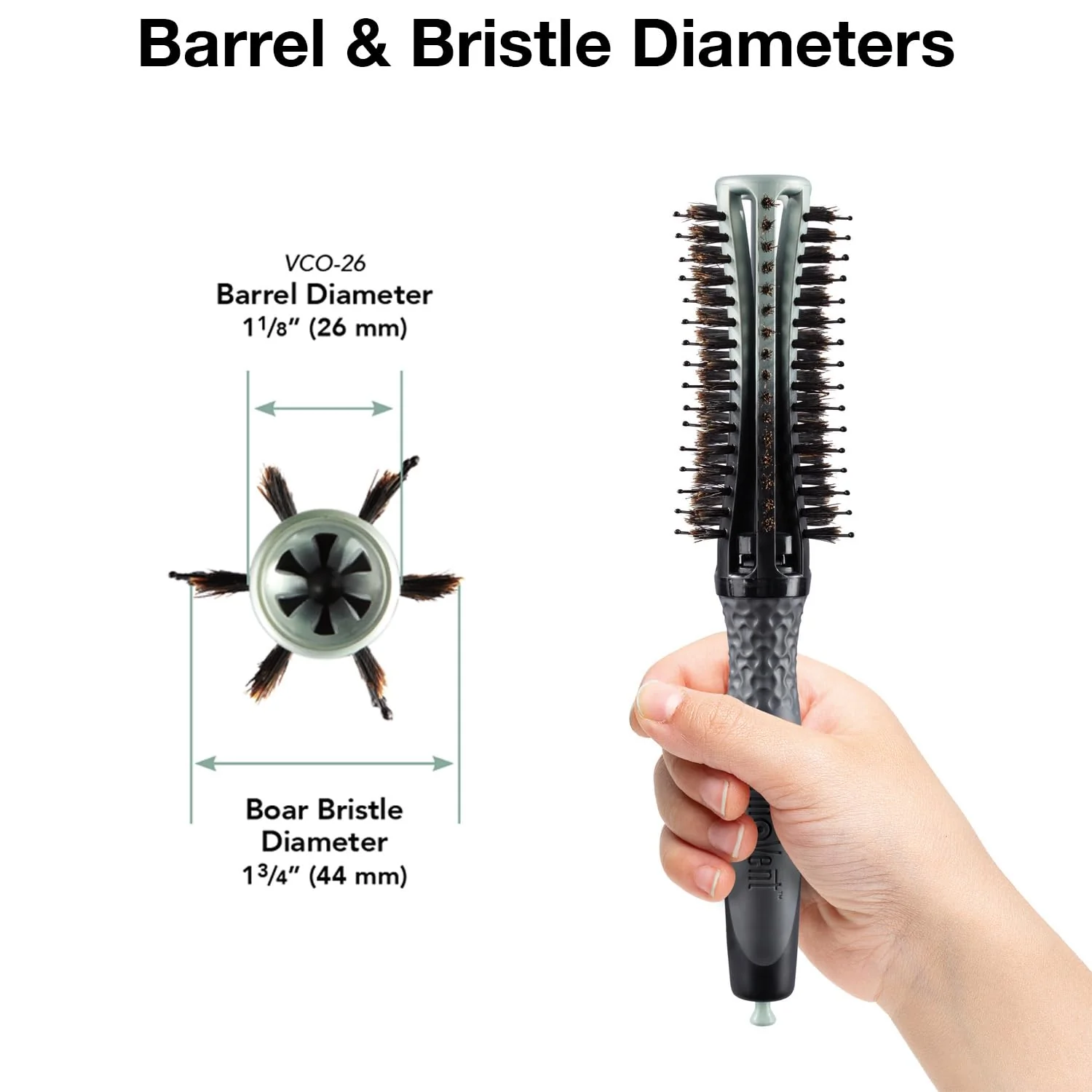 Olivia Garden ThermoVent Combo Brush 1 3/4" (44mm) - Image 2