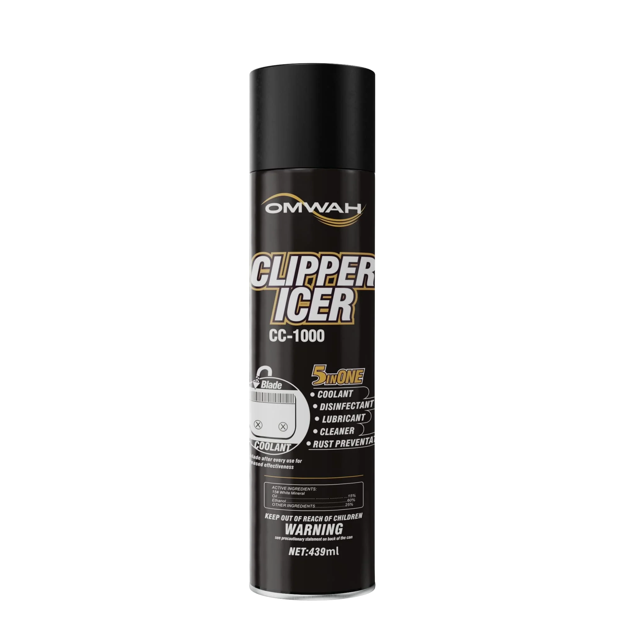 OMWAH 5 in 1 Clipper Icer Blade Cleaner and Lubricant Clipper Spray 1 Pack (15 oz.)…