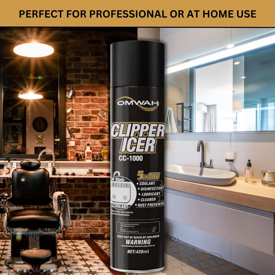 OMWAH 5 in 1 Clipper Icer Blade Cleaner and Lubricant Clipper Spray (3 pack) (15 oz. Can)… - Image 4