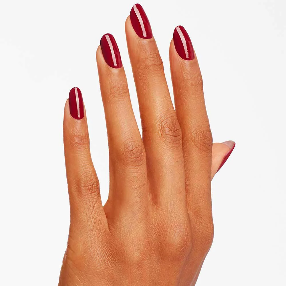 OPI Nail Lacquer Malaga Wine | Opaque Dark Red Crème Chip Resistant Nail Polish | Fast Drying, Streak Free - Image 4