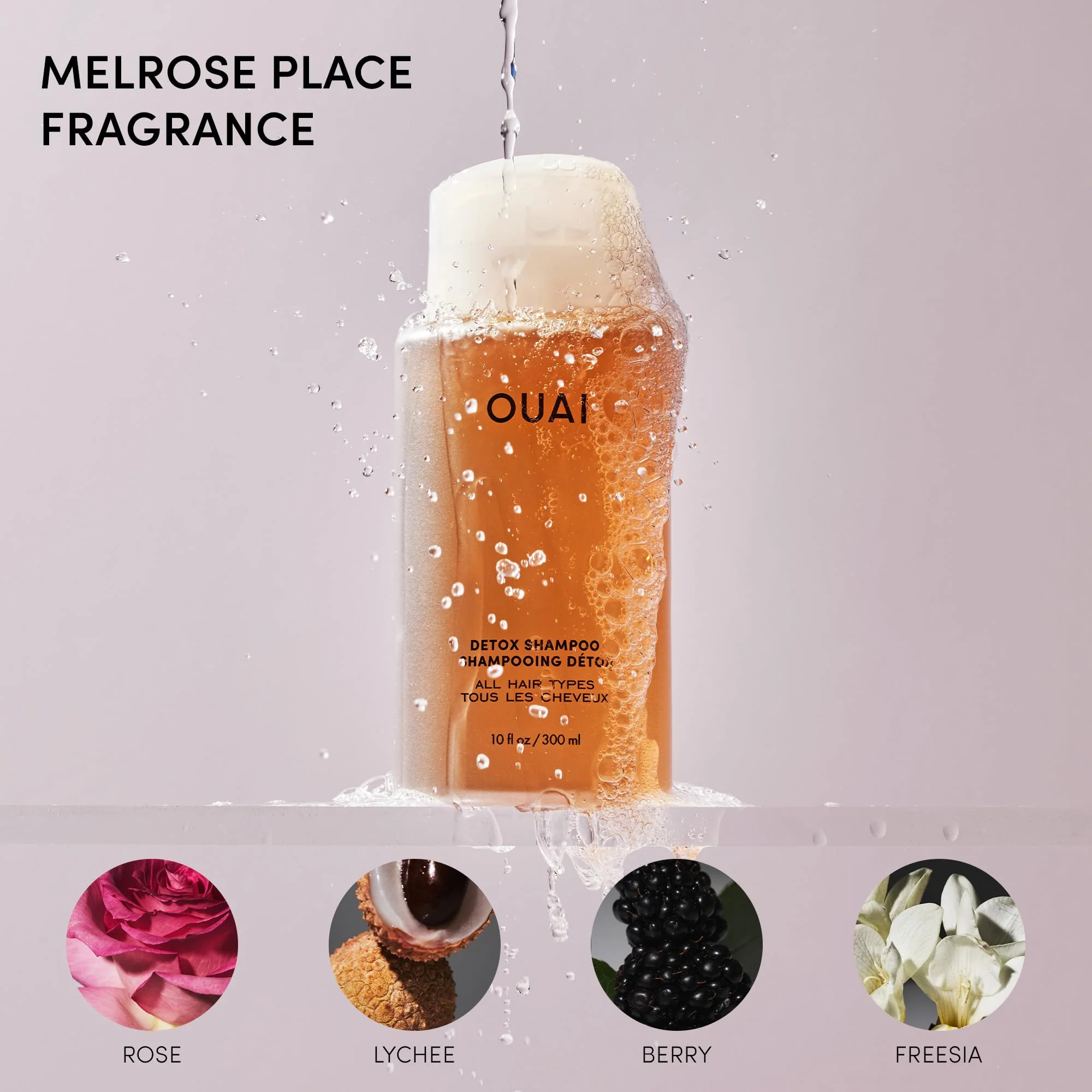 OUAI Detox Shampoo - Clarifying Shampoo for Build Up, Dirt, Oil, Product and Hard Water - Apple Cider Vinegar & Keratin for Clean, Refreshed Hair - Sulfate-Free Hair Care (10 oz) - Image 6
