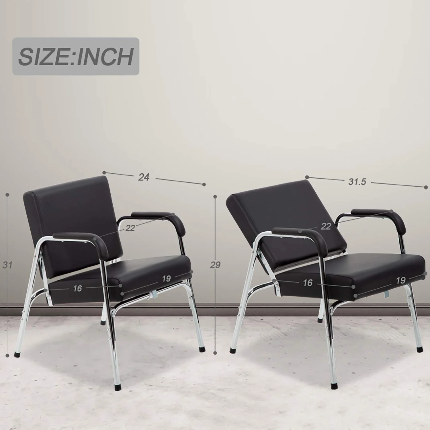 PayLessHere Barber Chair Reclining Salon Chair for Hair Stylist Chair Portable Shampoo Chairs for Salon with Stable Metal Frame can Sit or Lie Down for Beauty and Hairdressing - Image 4