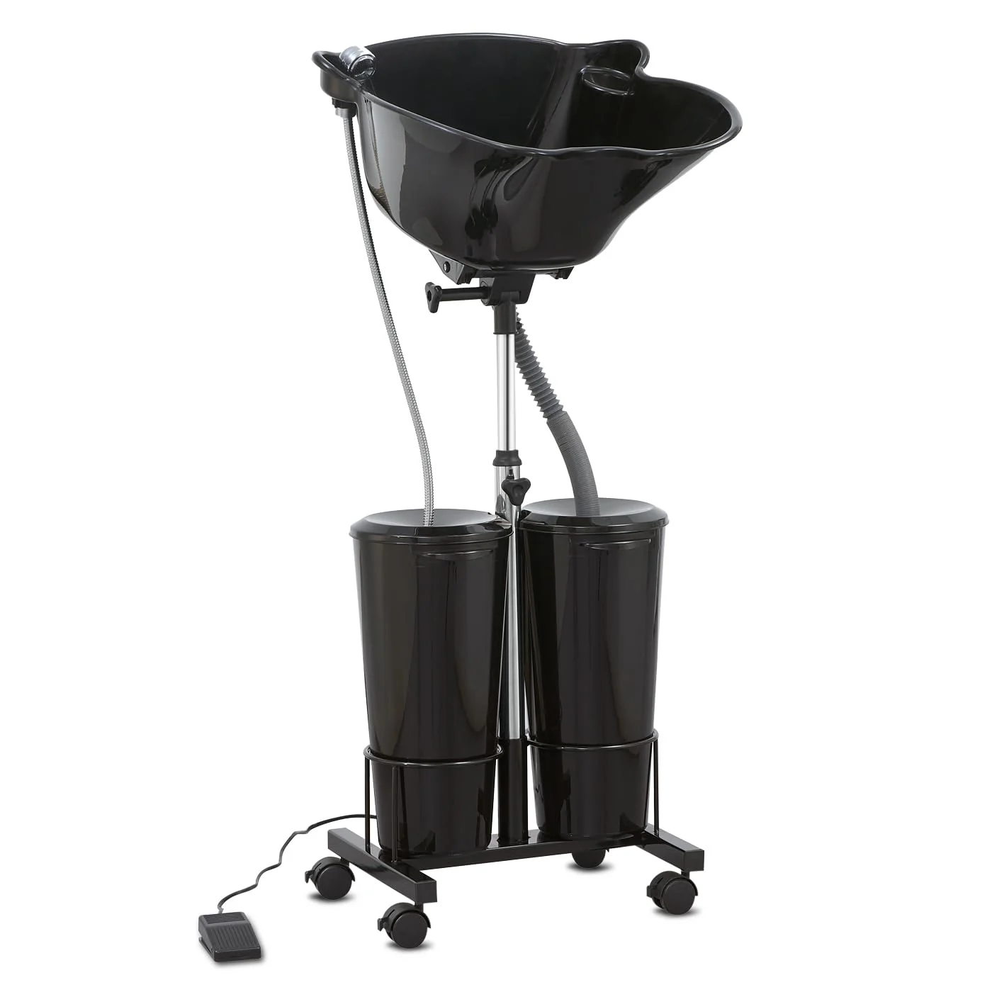 Portable Shampoo Bowl with Electric Pump (Pack of 1) | Adjustable Basin Height, Dual-Bucket Design with Drain Hoses | Home & Barber Use | - Image 15