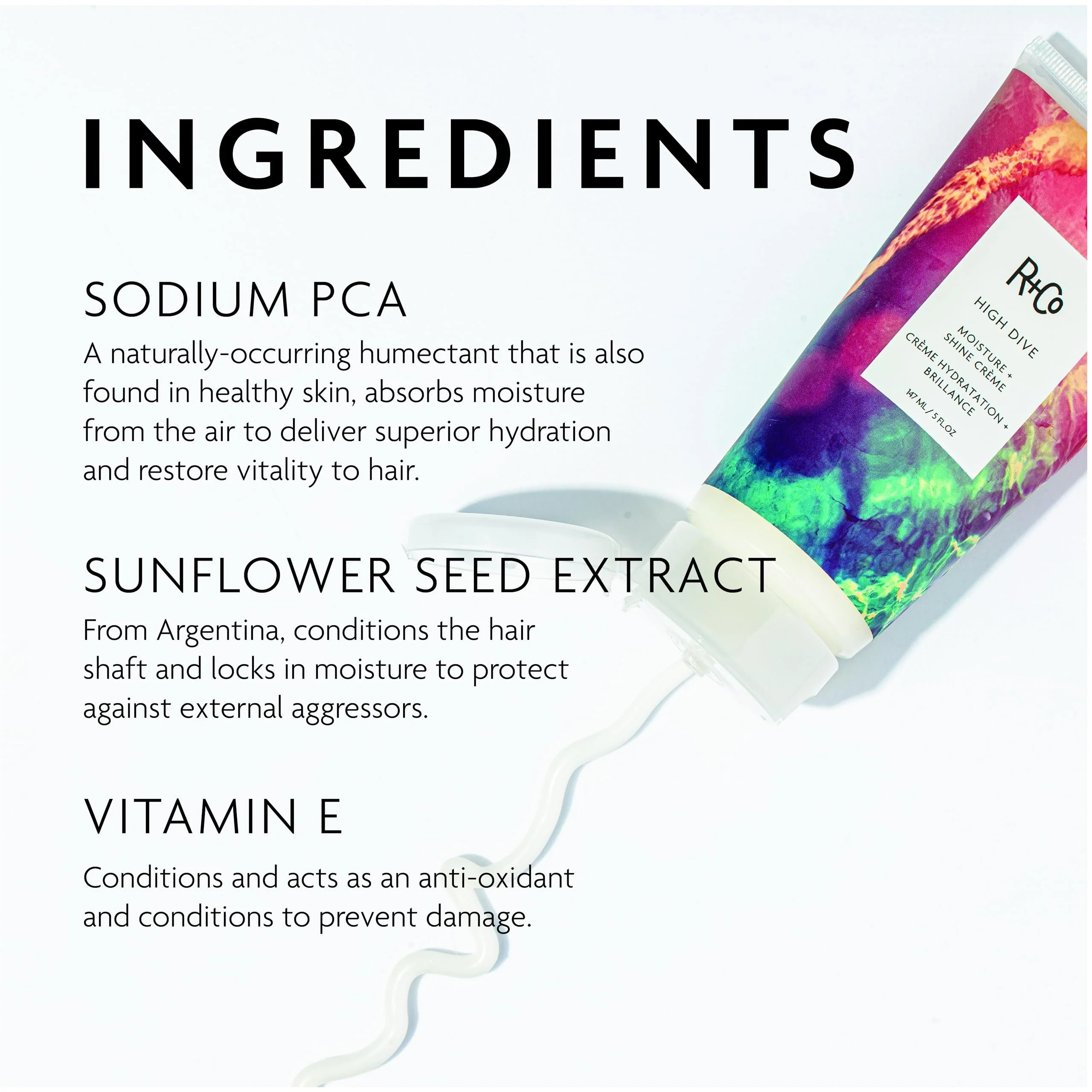 R+Co High Dive Moisture and Shine Crème | Deep Hydration + Softens + Eliminates Frizz | Vegan + Cruelty-Free | 5 Oz - Image 3