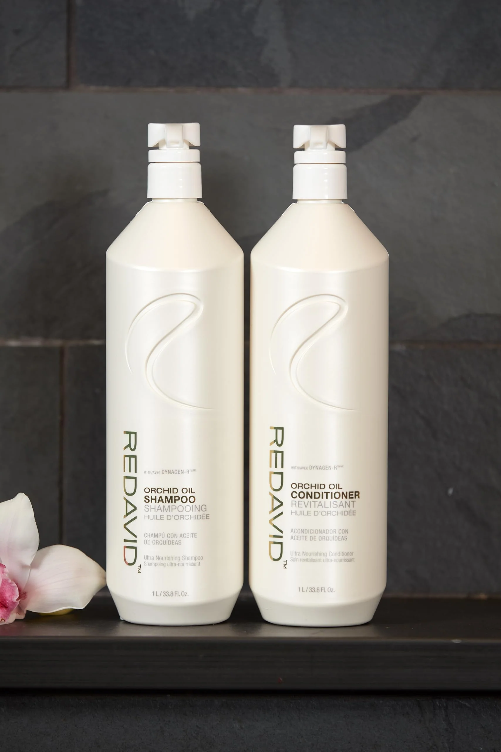 Redavid Orchid Oil Ultra Nourishing Shampoo with Shea Butter, Coconut Oil, Phyto Microproteins for Curly or Heavily Damaged Hair - Clinically Strengthens, Adds Protein & Hydrates Hair (1L) - Image 3
