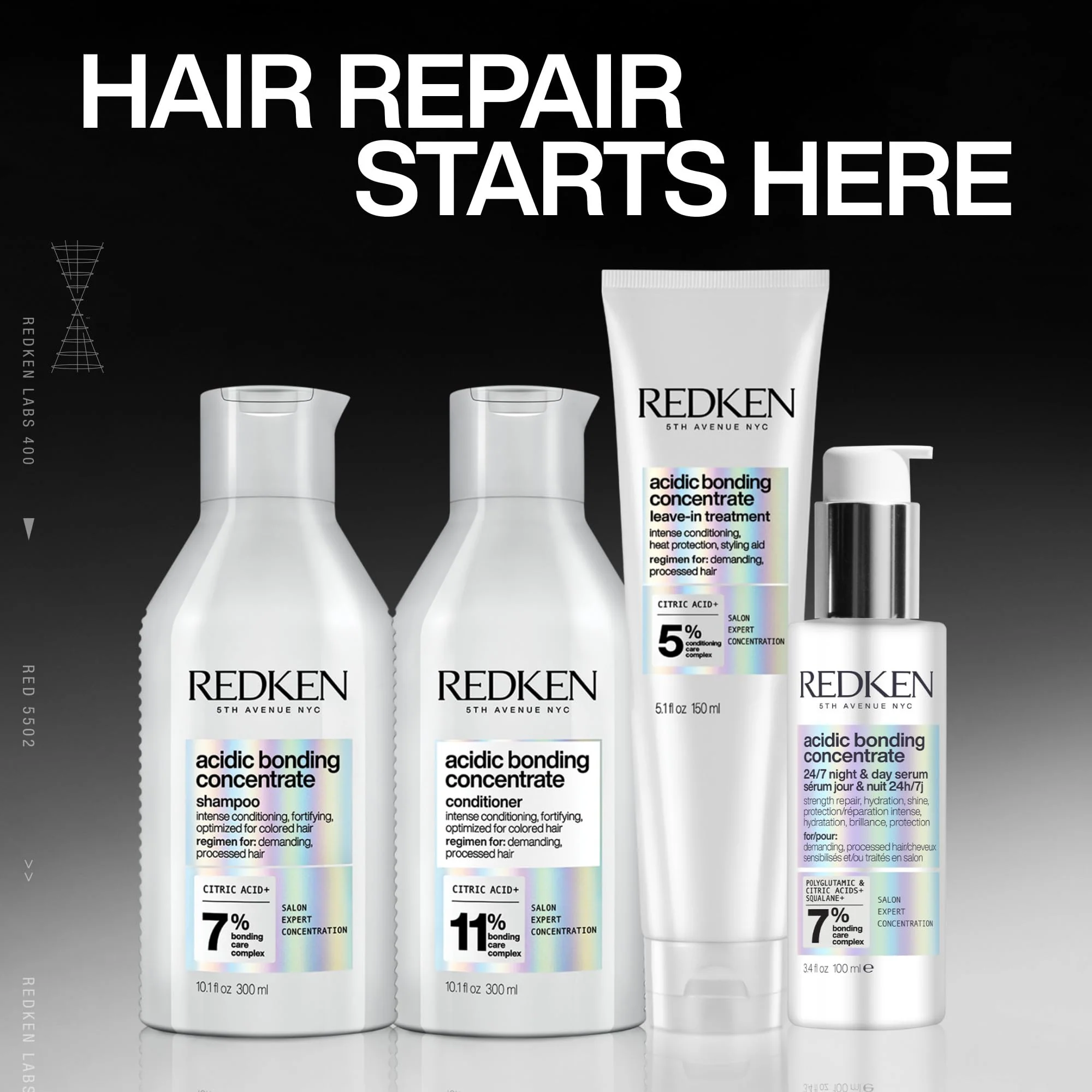 Redken Acidic Bonding Concentrate 24/7 Night & Day Serum For Damaged Hair - Nourishes & Restores, Overnight Hair Repair & Protection, Lightweight & Anti-Frizz - Image 9