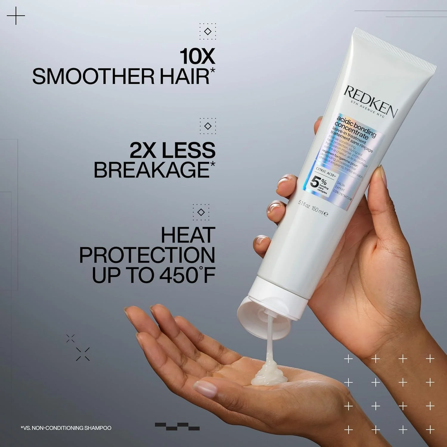 Redken Acidic Bonding Concentrate Shampoo, Conditioner & Treatment Set For Damaged and All Hair Types - Repair and Strengthen Weak Hair Bonds With Citric Acid - Image 3