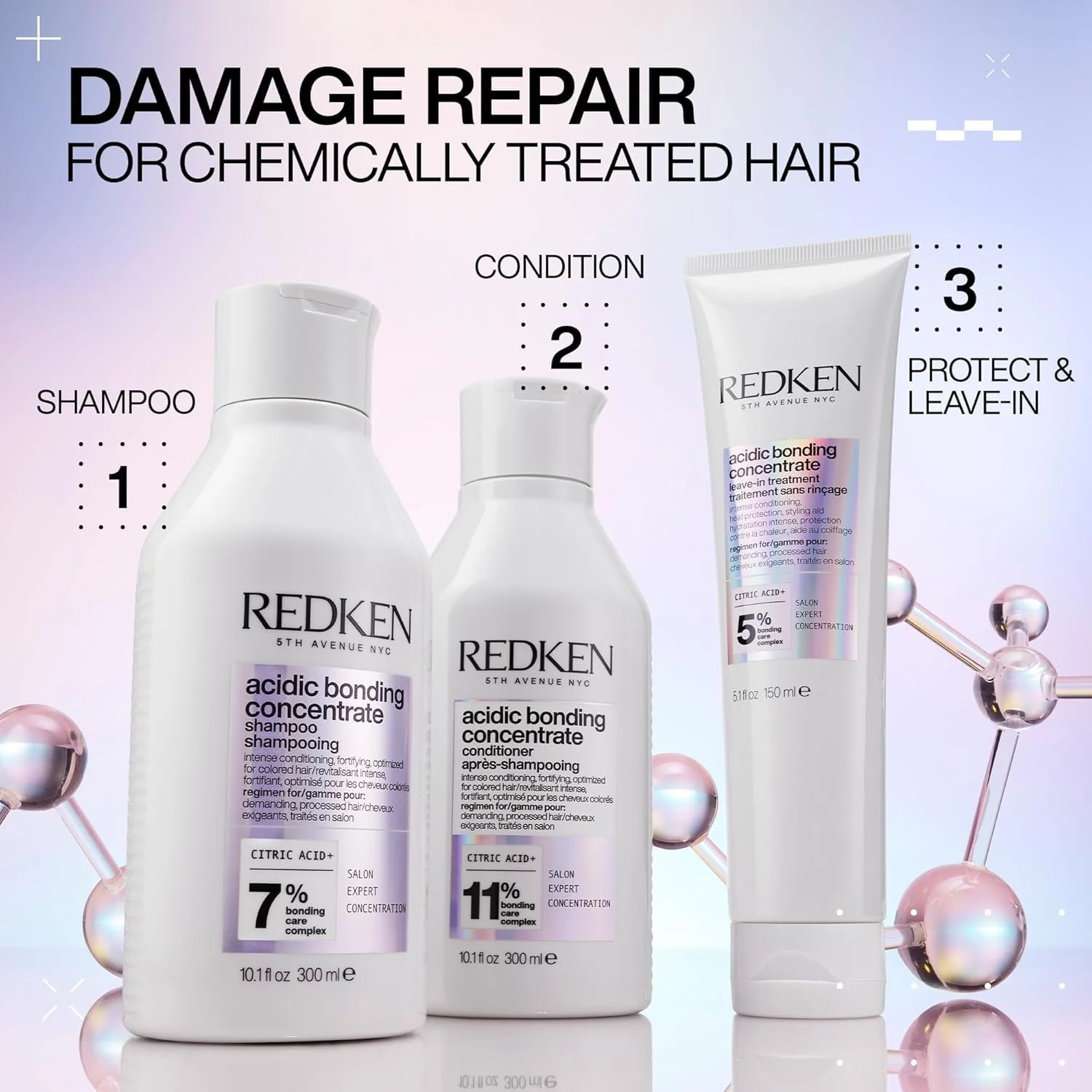 Redken Bonding Shampoo for Damaged Hair Repair | Acidic Bonding Concentrate | For All Hair Types - Image 7