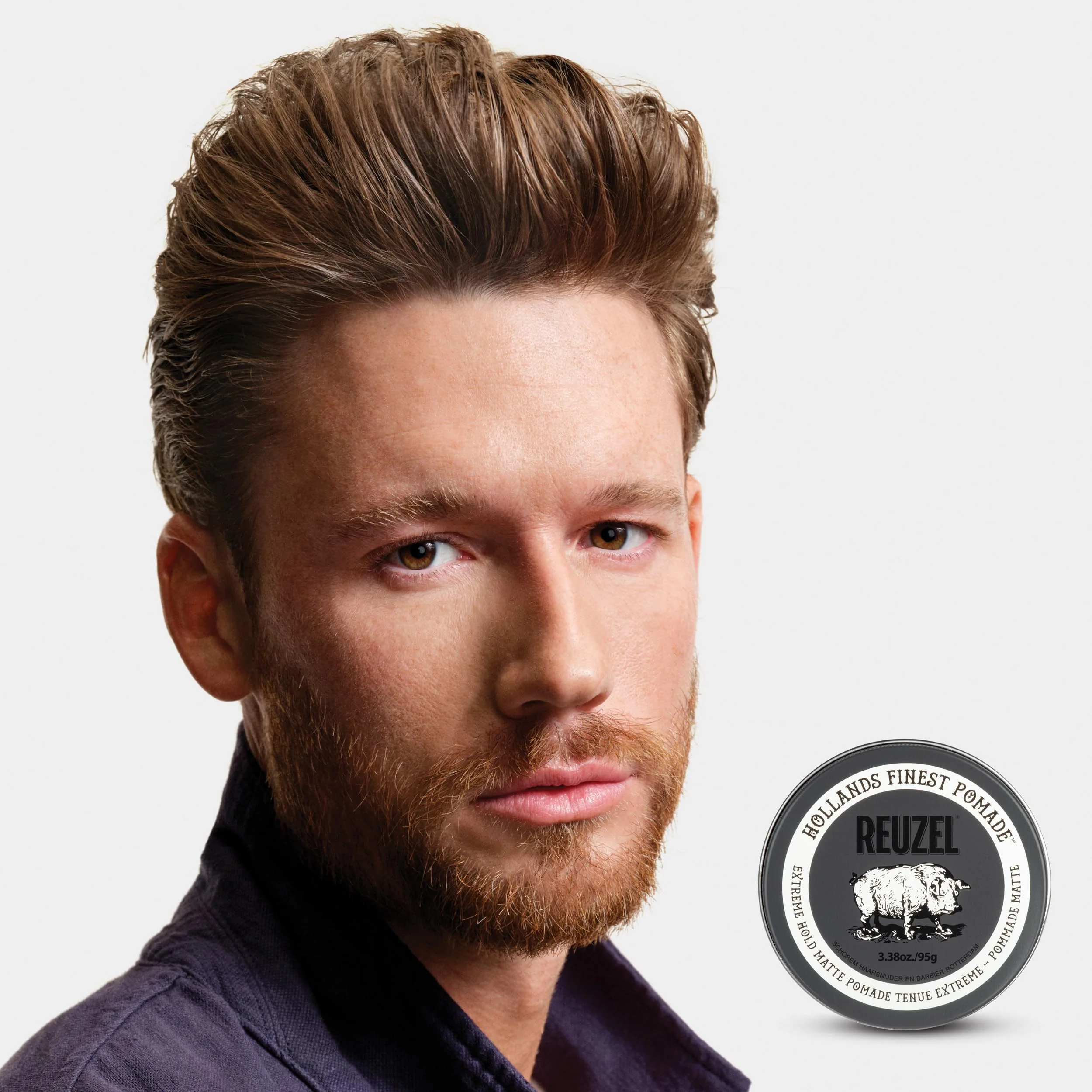 REUZEL Extreme Hold Matte Pomade, Strongest All Day Hold, Water Soluble Styling, Matte Finish & Flake Free, Easy To Wash Out, For All Hair Types - Image 6