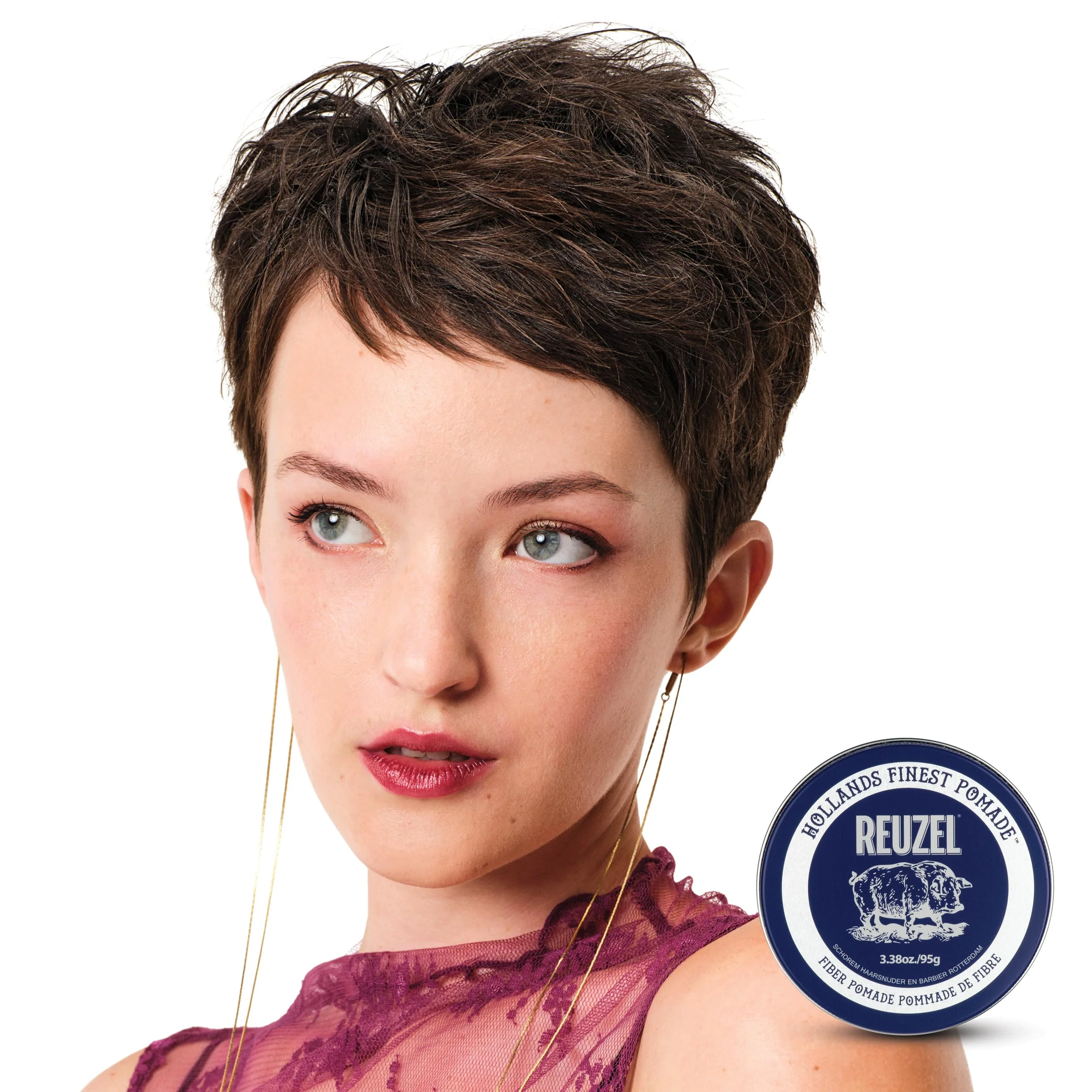 REUZEL Fiber Pomade, Firm and Pliable All Day Hold, Water Soluble Styling, Low Shine and Flake Free, Easy To Wash Out, For All Hair Types - Image 3