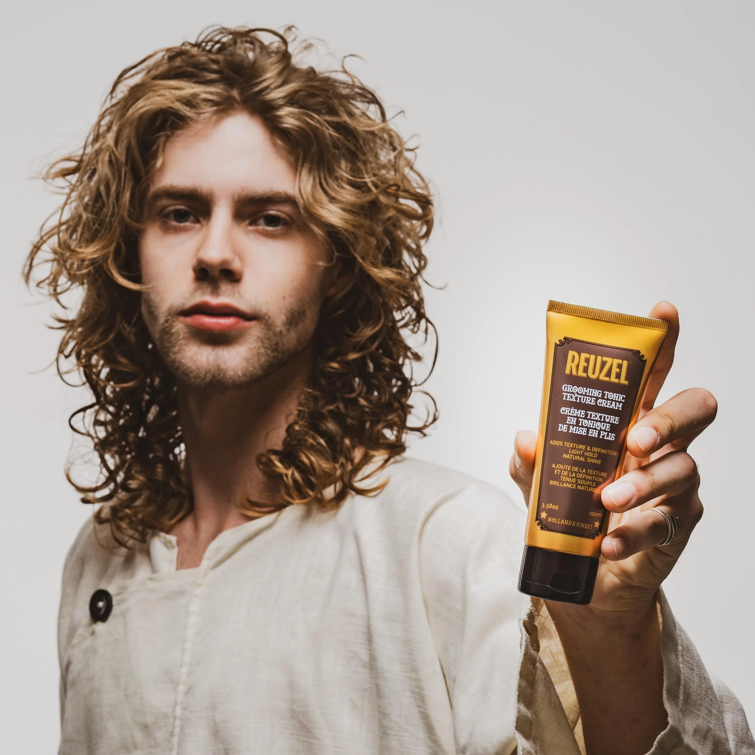 REUZEL Grooming Tonic Texture Cream, Light Hold, Curl Texture and Definition, Natural Shine, Heat Protection, For All Hair Types, 3.38oz - Image 3