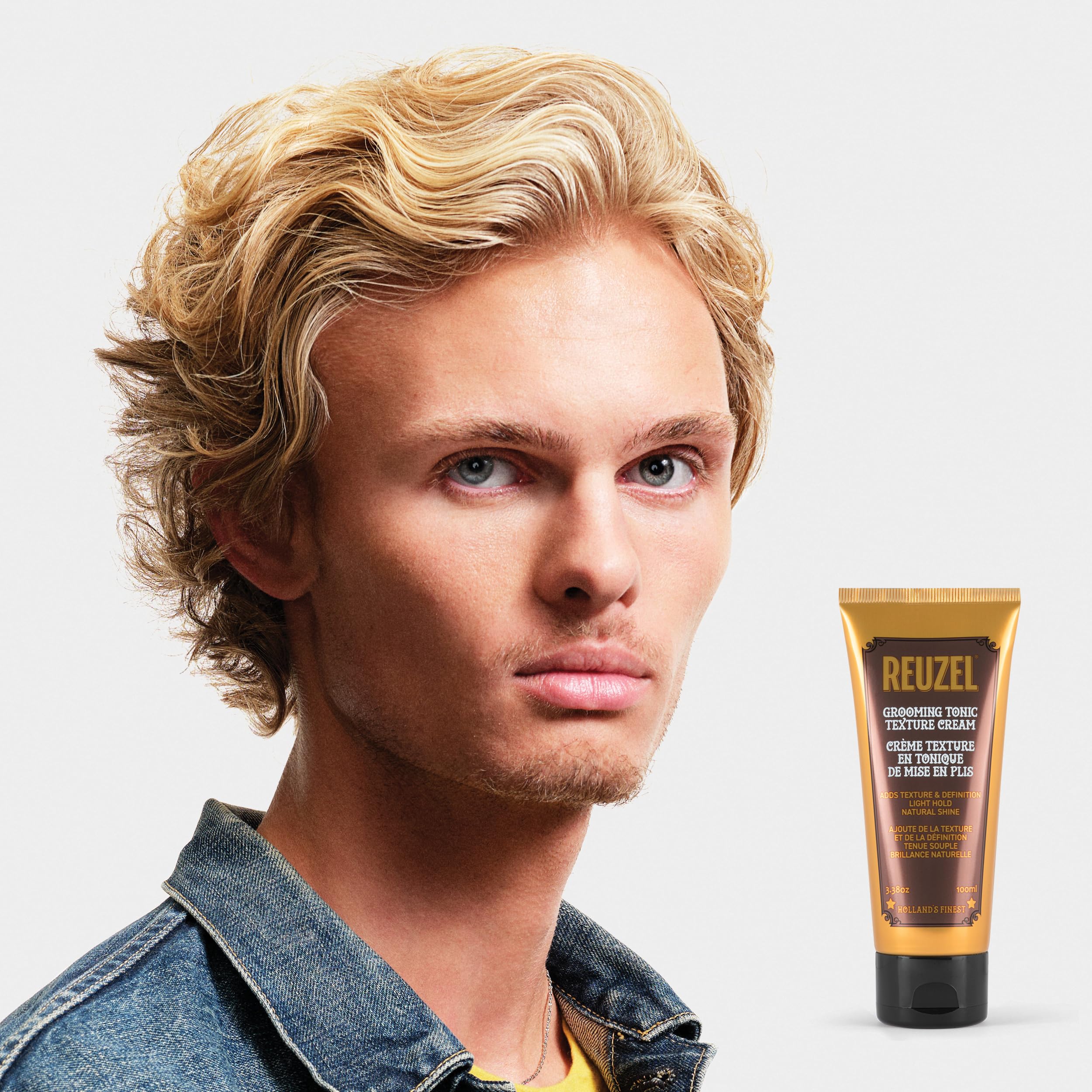REUZEL Grooming Tonic Texture Cream, Light Hold, Curl Texture and Definition, Natural Shine, Heat Protection, For All Hair Types, 3.38oz - Image 8