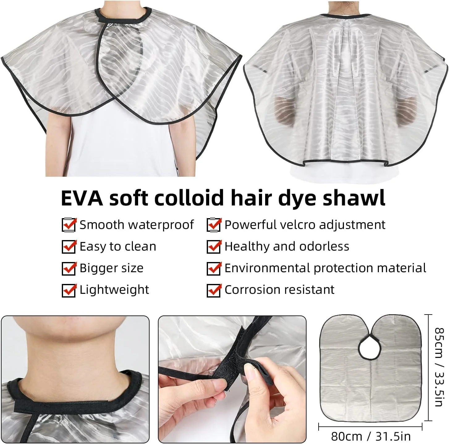 ROOHUA Hair Coloring Kit- Hair Dye Kit - Hair dye brush and bowl set,Hair agitator,Hair Clips and disposable gloves shower caps,Essential Salon Supplies for Home Use (16, Black) - Image 5