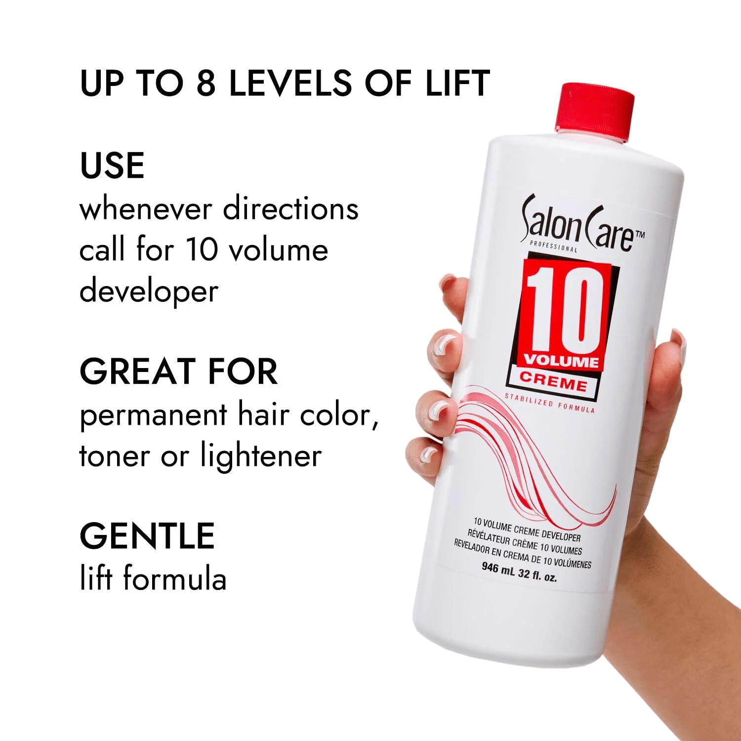 Salon Care 10 Volume Creme Developer 32 Oz - Image 5