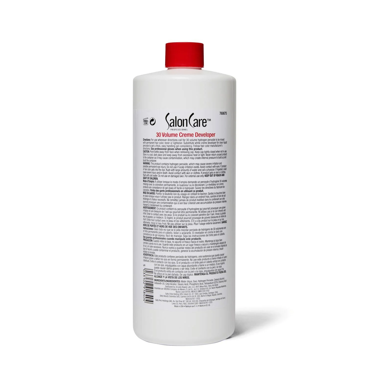 Salon Care 30 Volume Creme Developer 32 Oz - Image 3