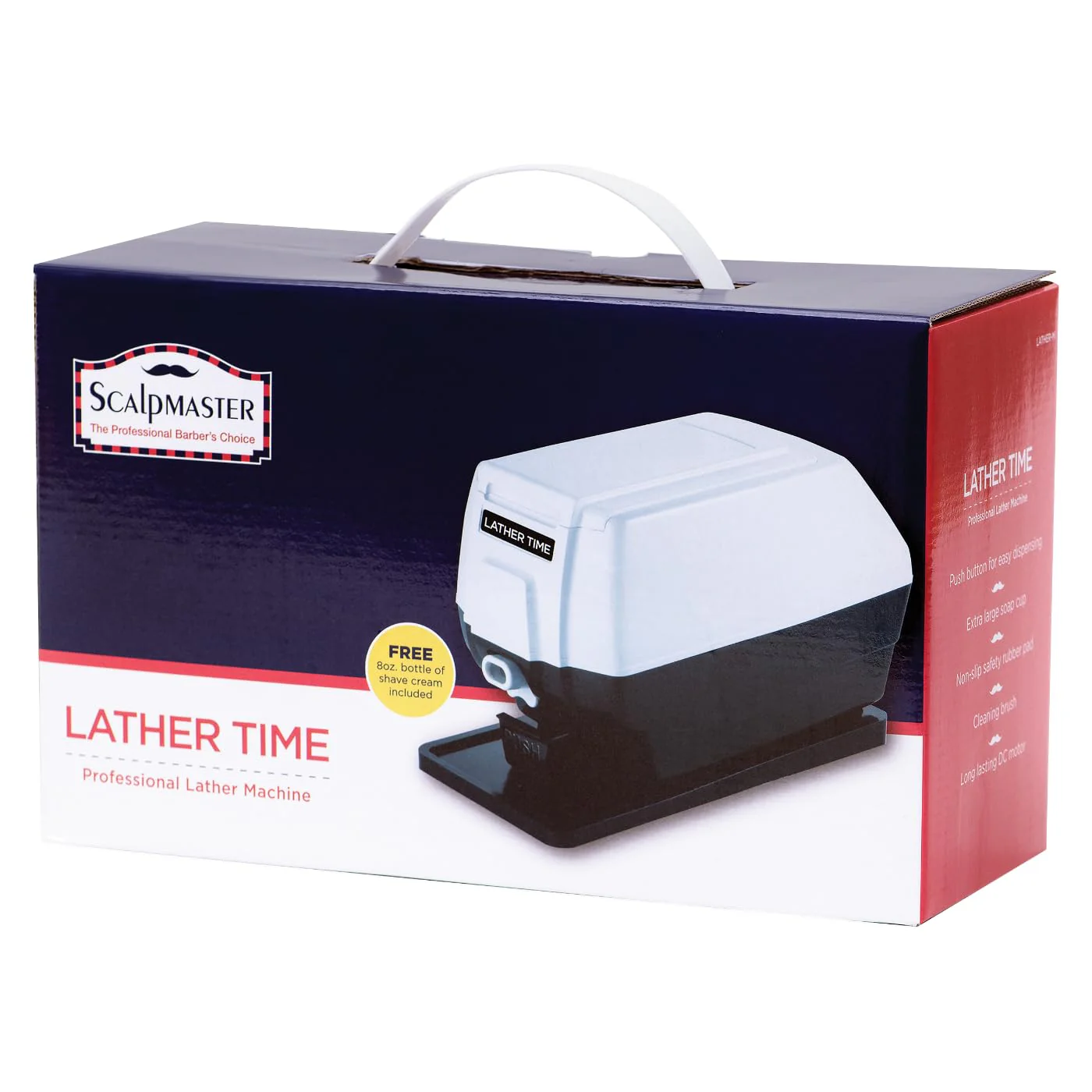 Scalpmaster Professional Hot Lather Machine with Extra Large Soap Cup, Push Button Dispensing, Quick Heating DC Motor, Non-Slip Safety Pad & 8 oz Shave Cream - Image 5