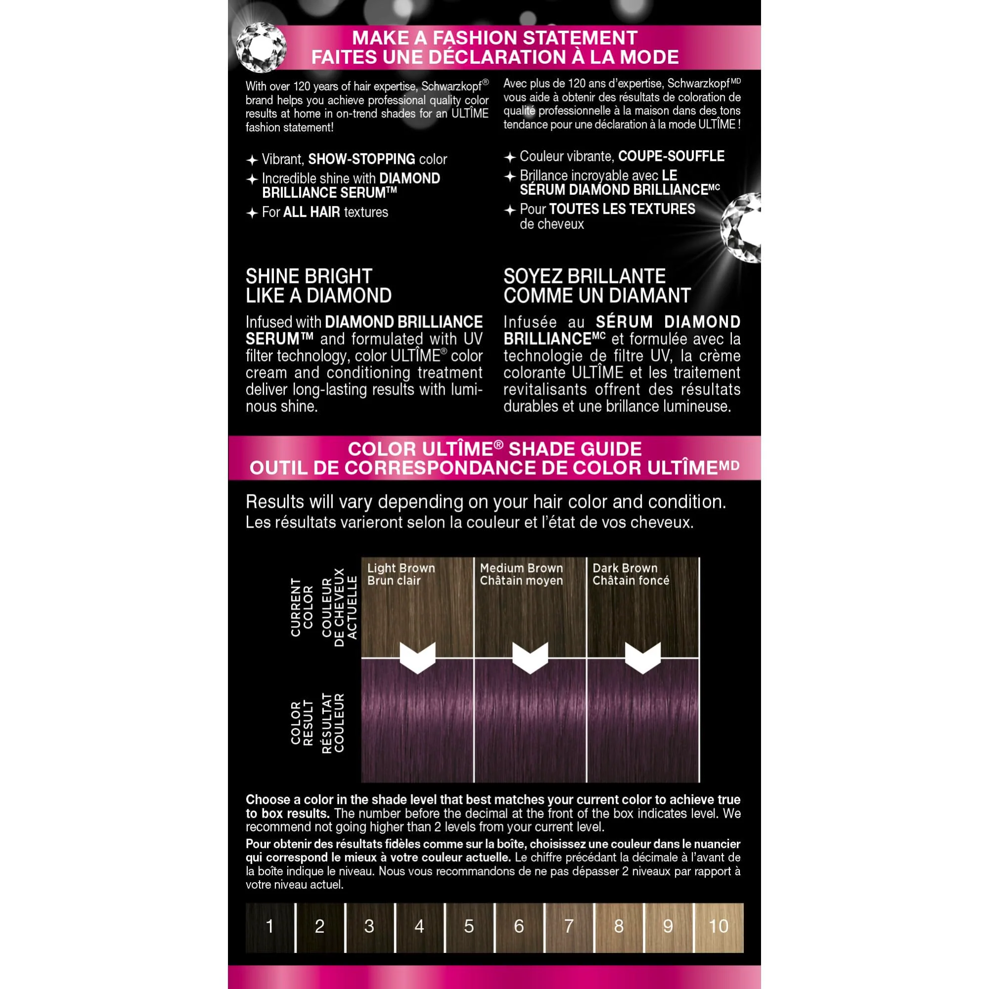 Schwarzkopf Color Ultime 4.3 Ultra Deep Violet Hair Dye, Permanent Intense Violet with Diamond Brilliance, Fade-Resistant, Covers Grays, All Hair Textures - Image 6